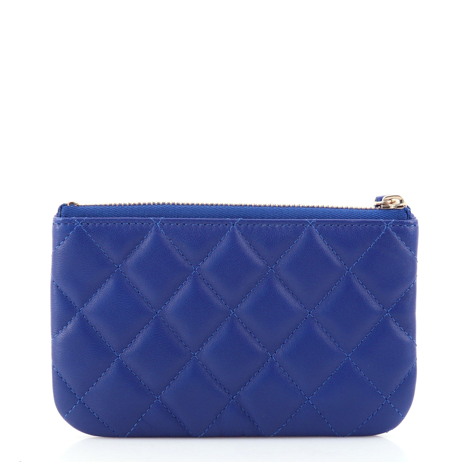 Classic O Case Pouch Quilted Lambskin Mini