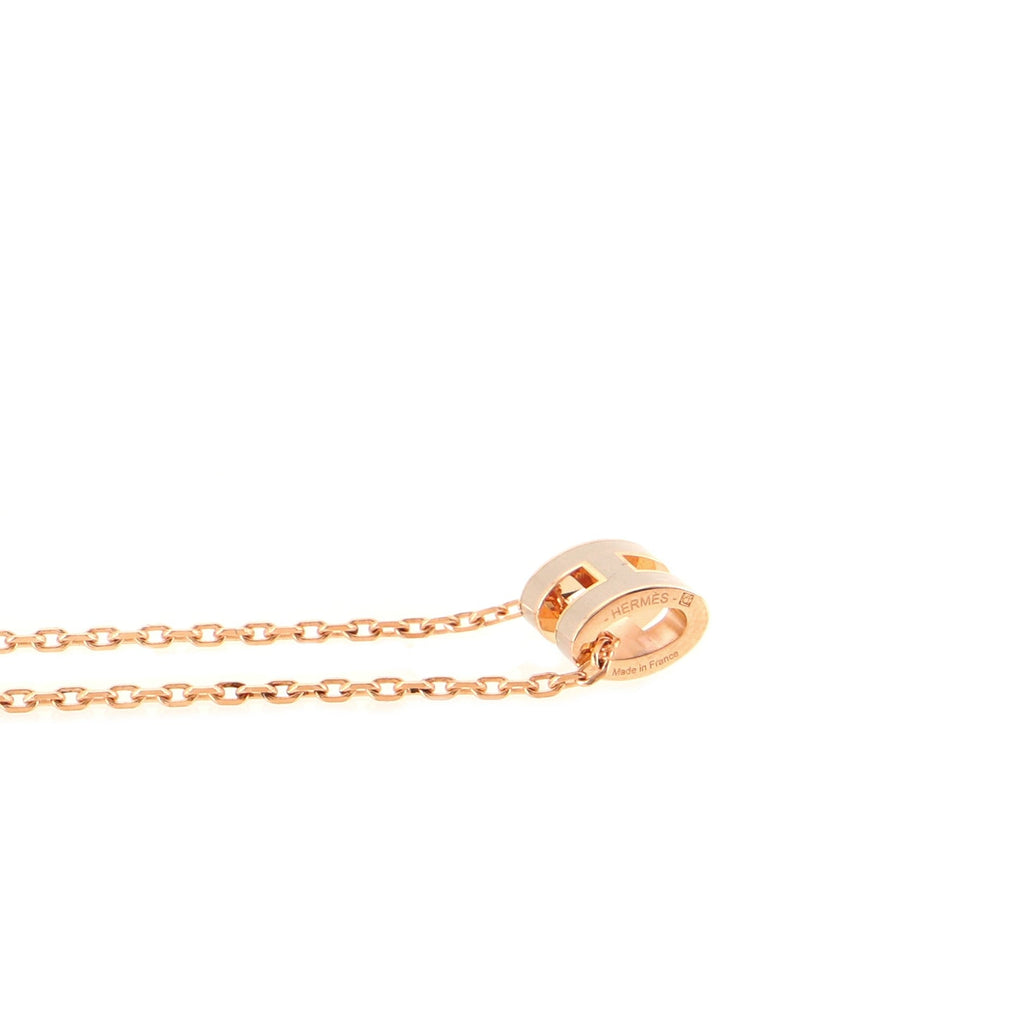 Pop H Pendant Necklace Metal and Enamel Mini