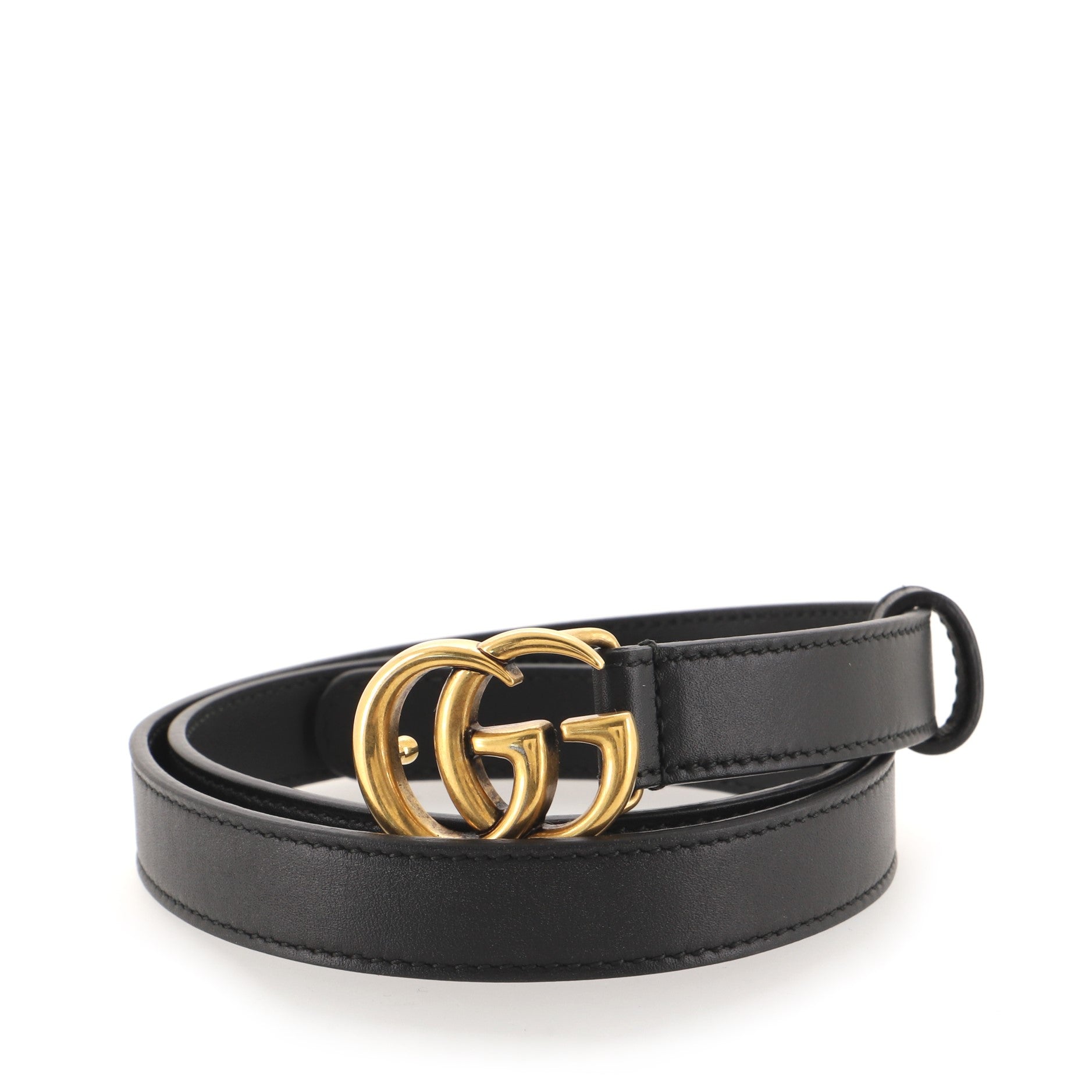 GG Marmont Belt Leather Thin 80
