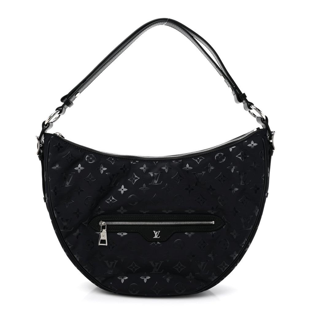 Nylon Monogram Loop Pocket Hobo Polar Night