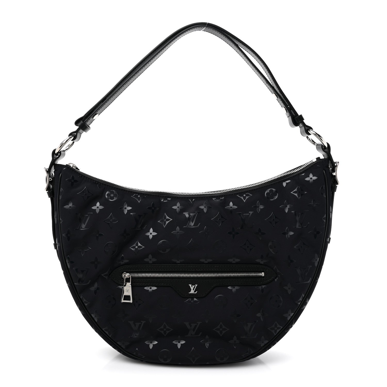 Nylon Monogram Loop Pocket Hobo Polar Night