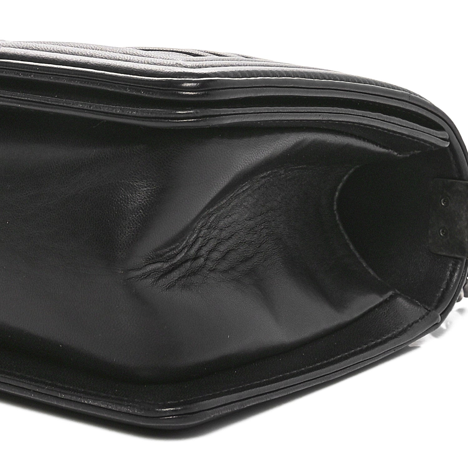 Lambskin Pleated Medium Boy Flap Black