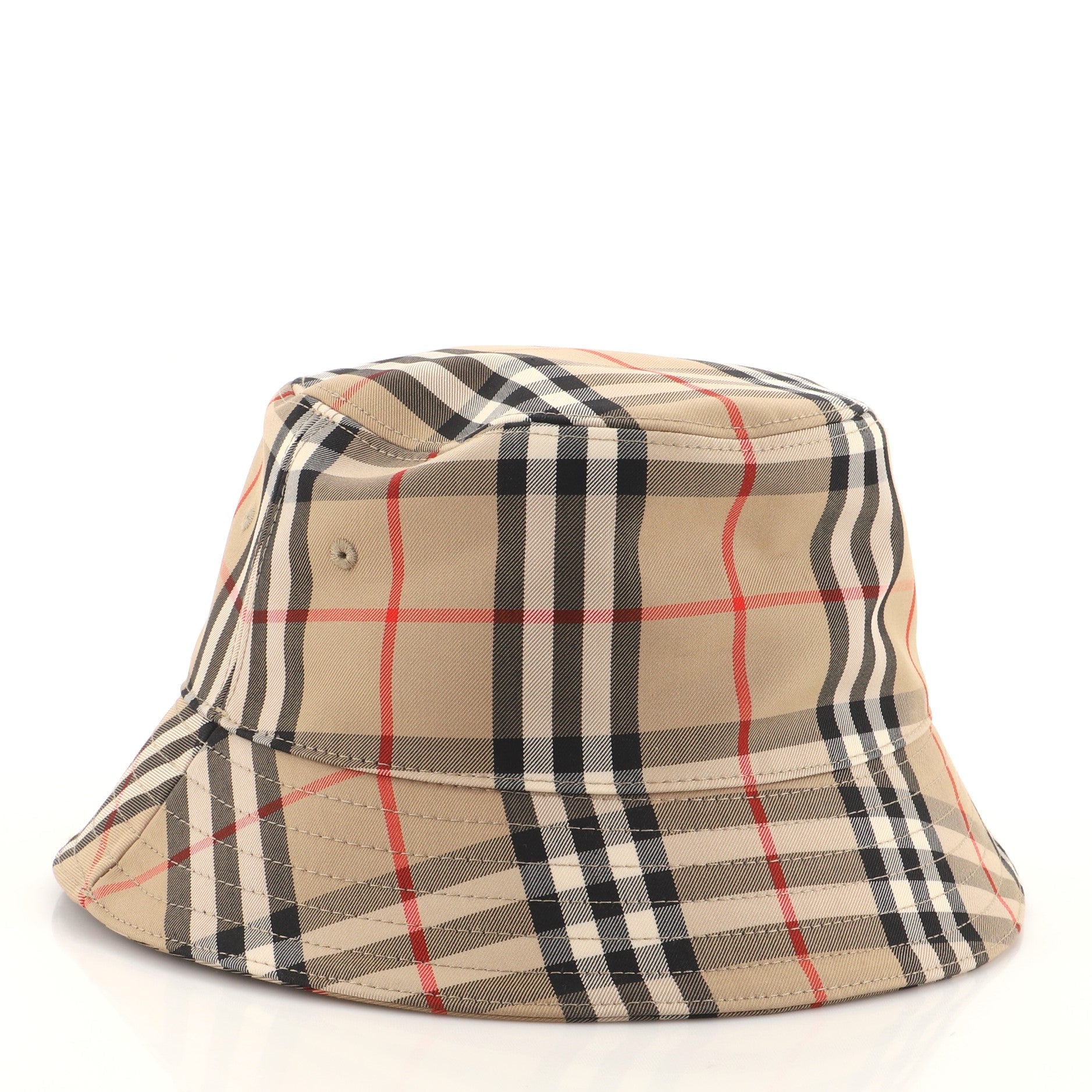 Bucket Hat Vintage Check Canvas Large