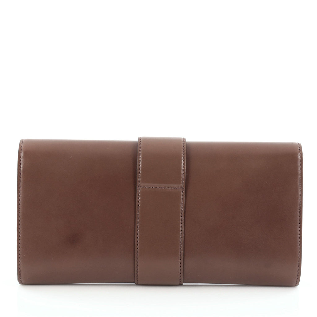 Lady Buckle Clutch Leather