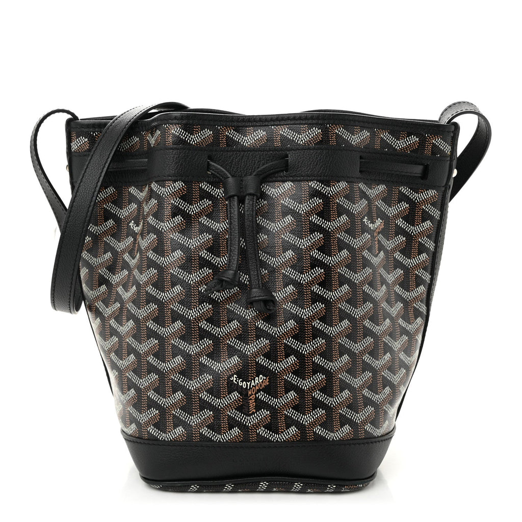 Goyardine Petit Flot Bucket Bag PM Black