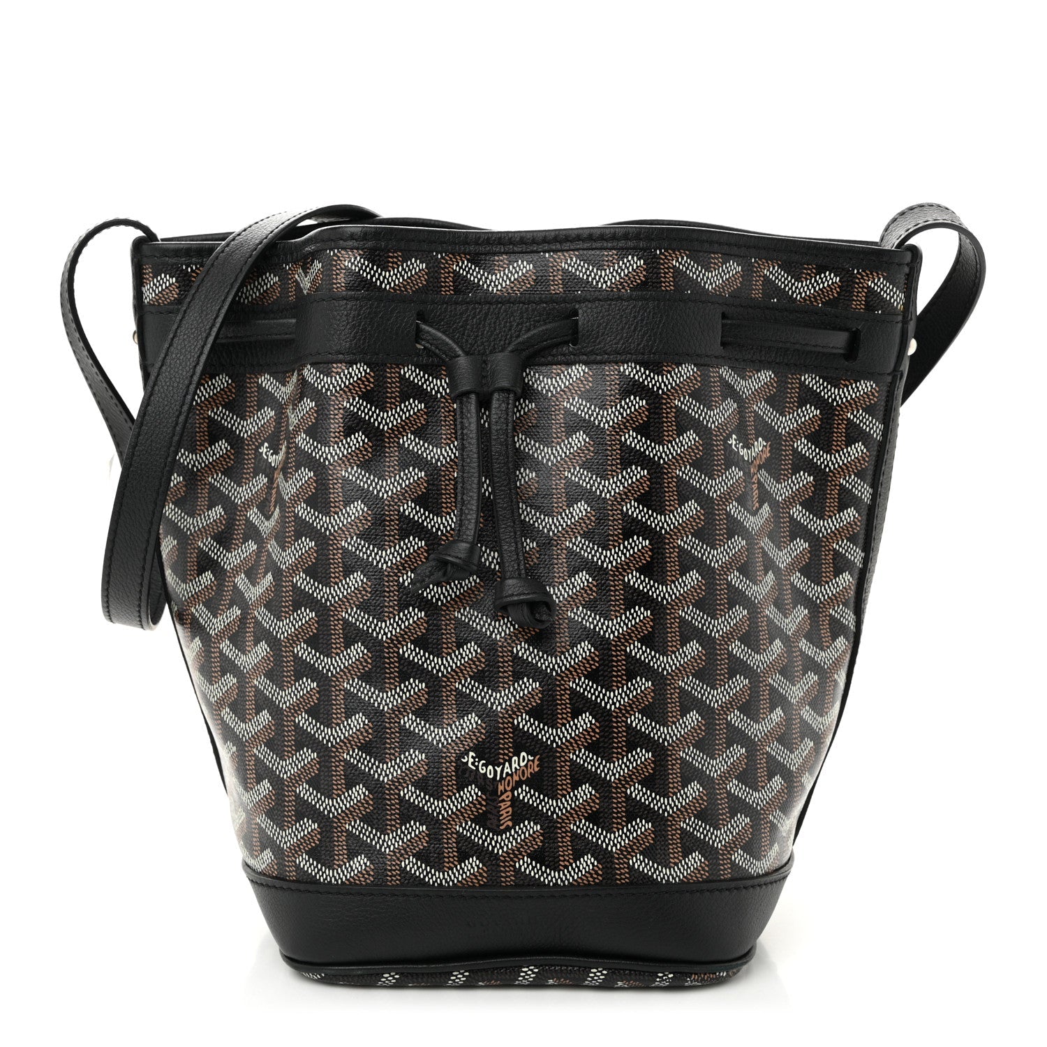 Goyardine Petit Flot Bucket Bag PM Black