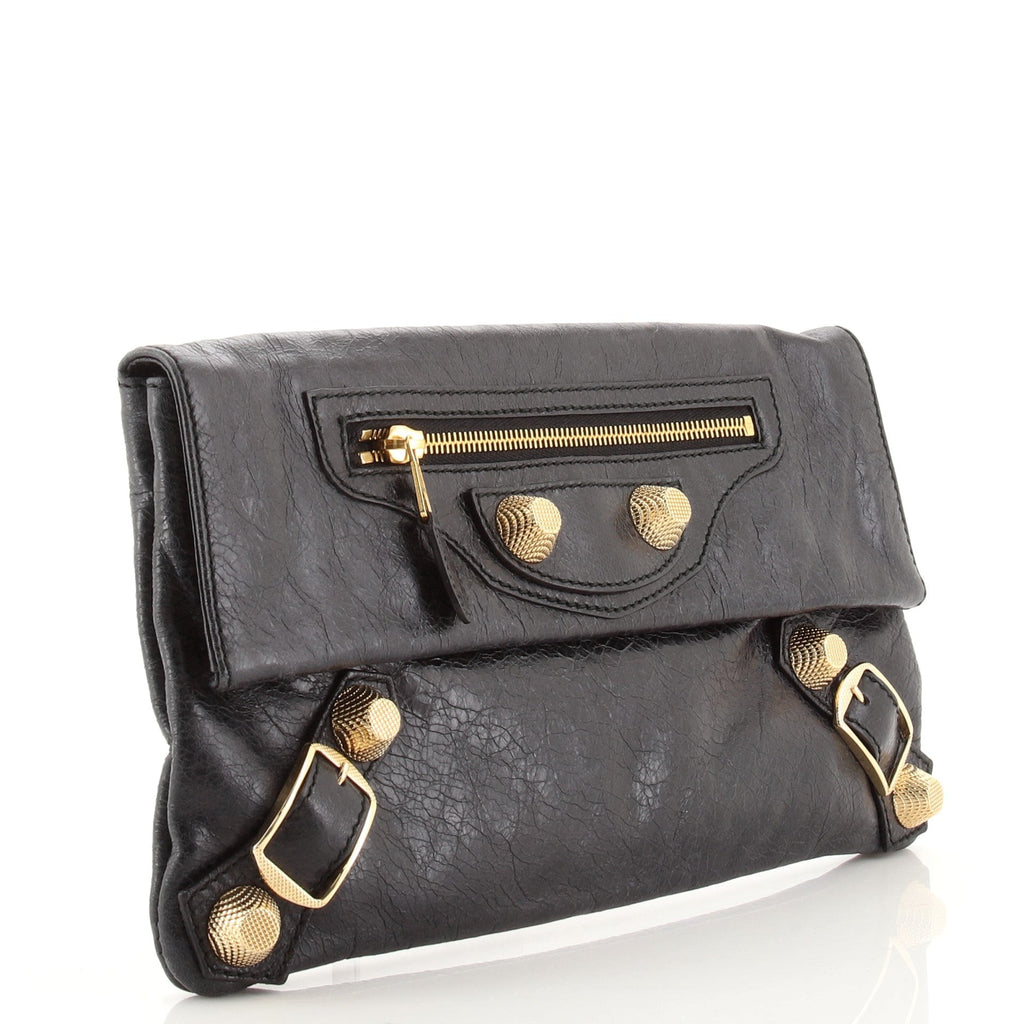 Giant Studs Envelope Clutch Leather