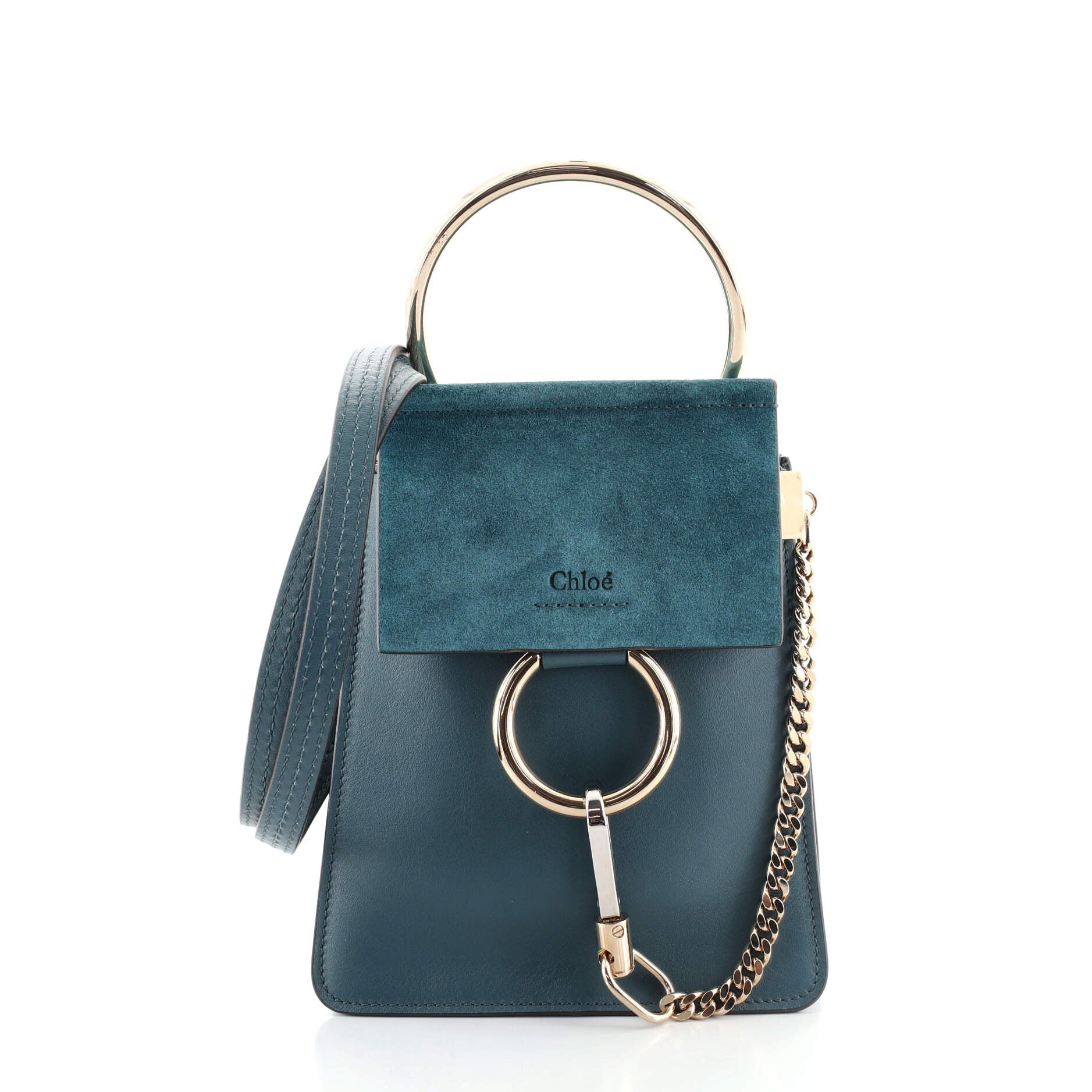 Faye Bracelet Crossbody Bag Leather and Suede Mini
