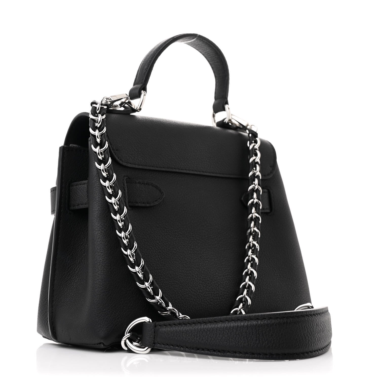 Calfskin Lockme Ever Mini Black