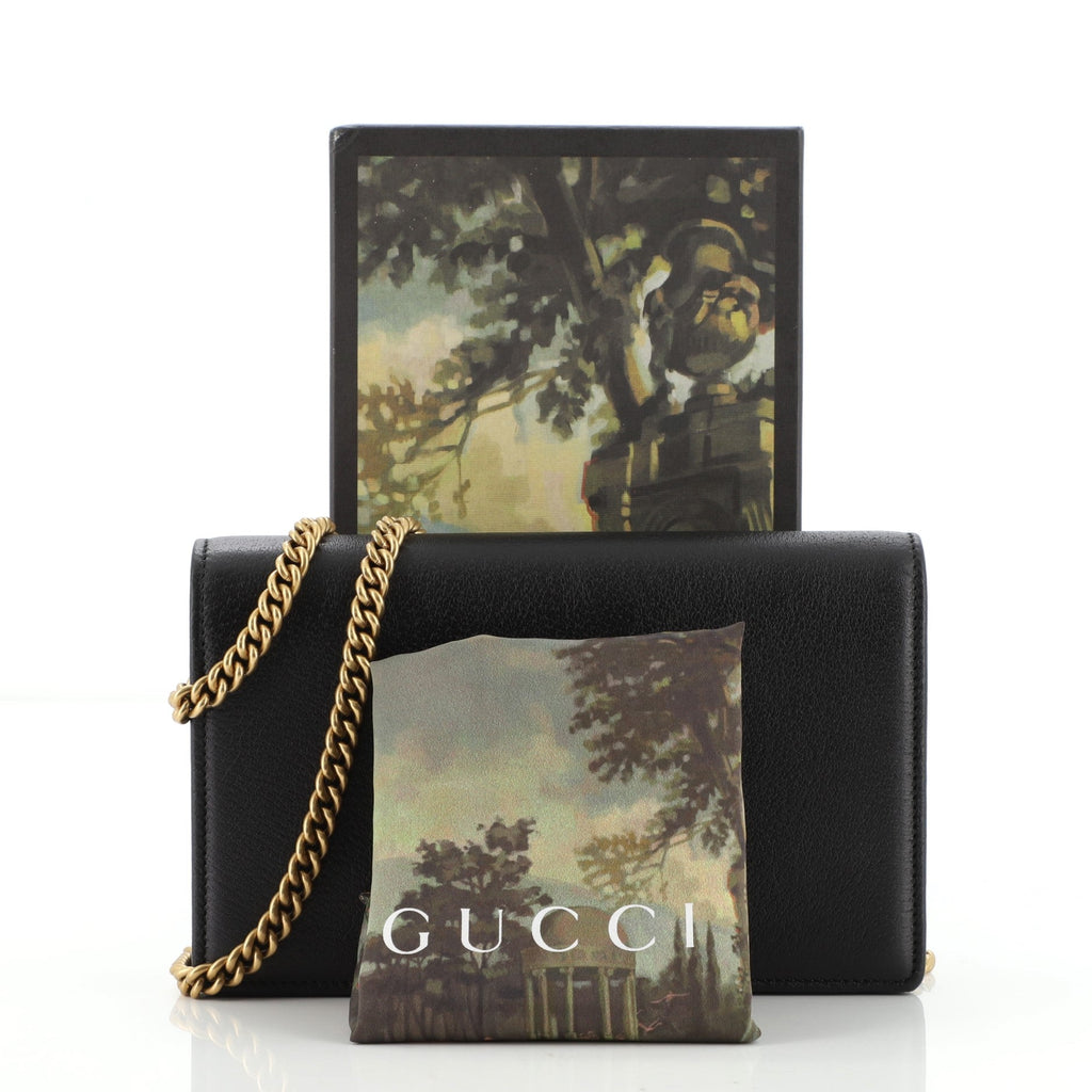 GG Marmont Chain Wallet Embellished Leather Mini
