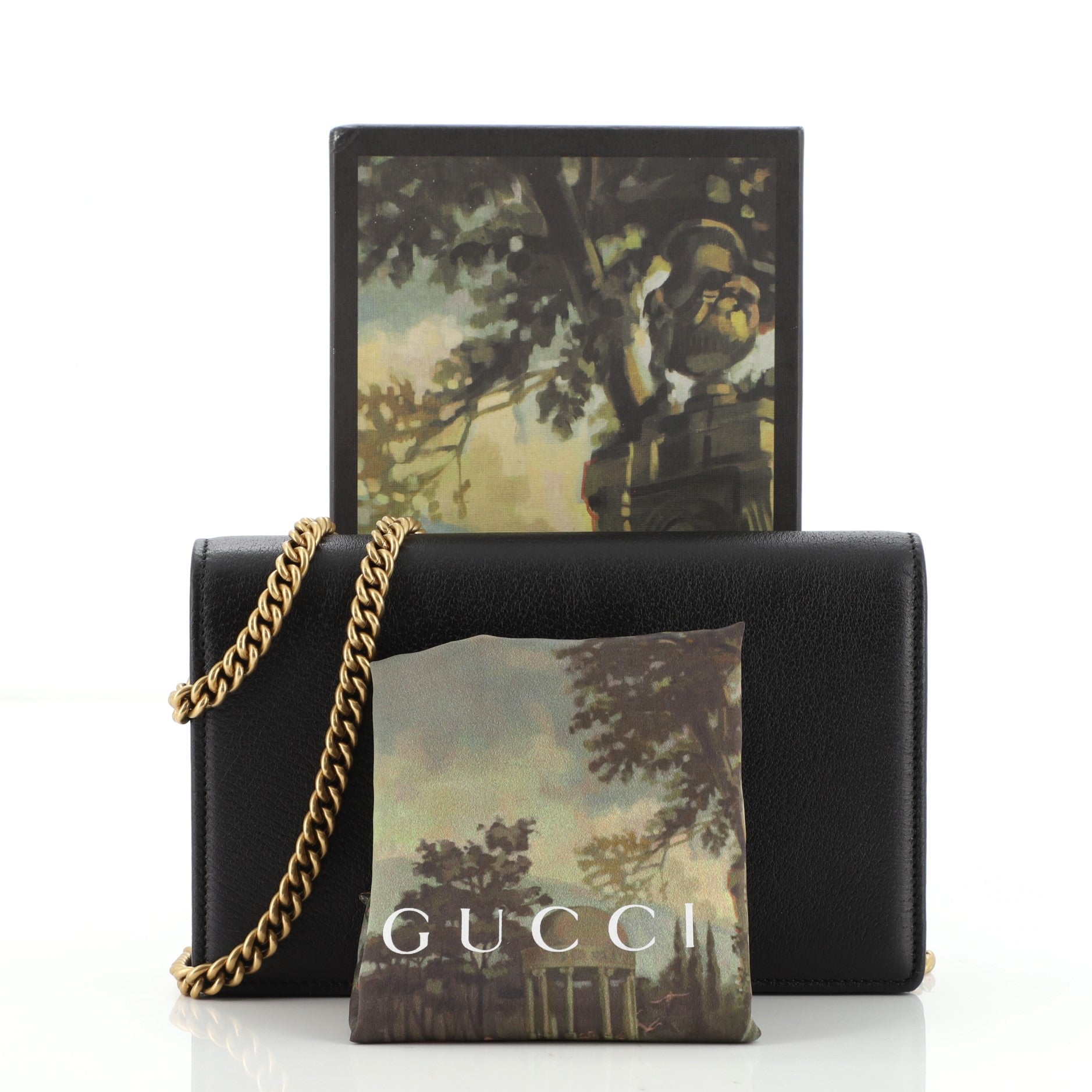 GG Marmont Chain Wallet Embellished Leather Mini