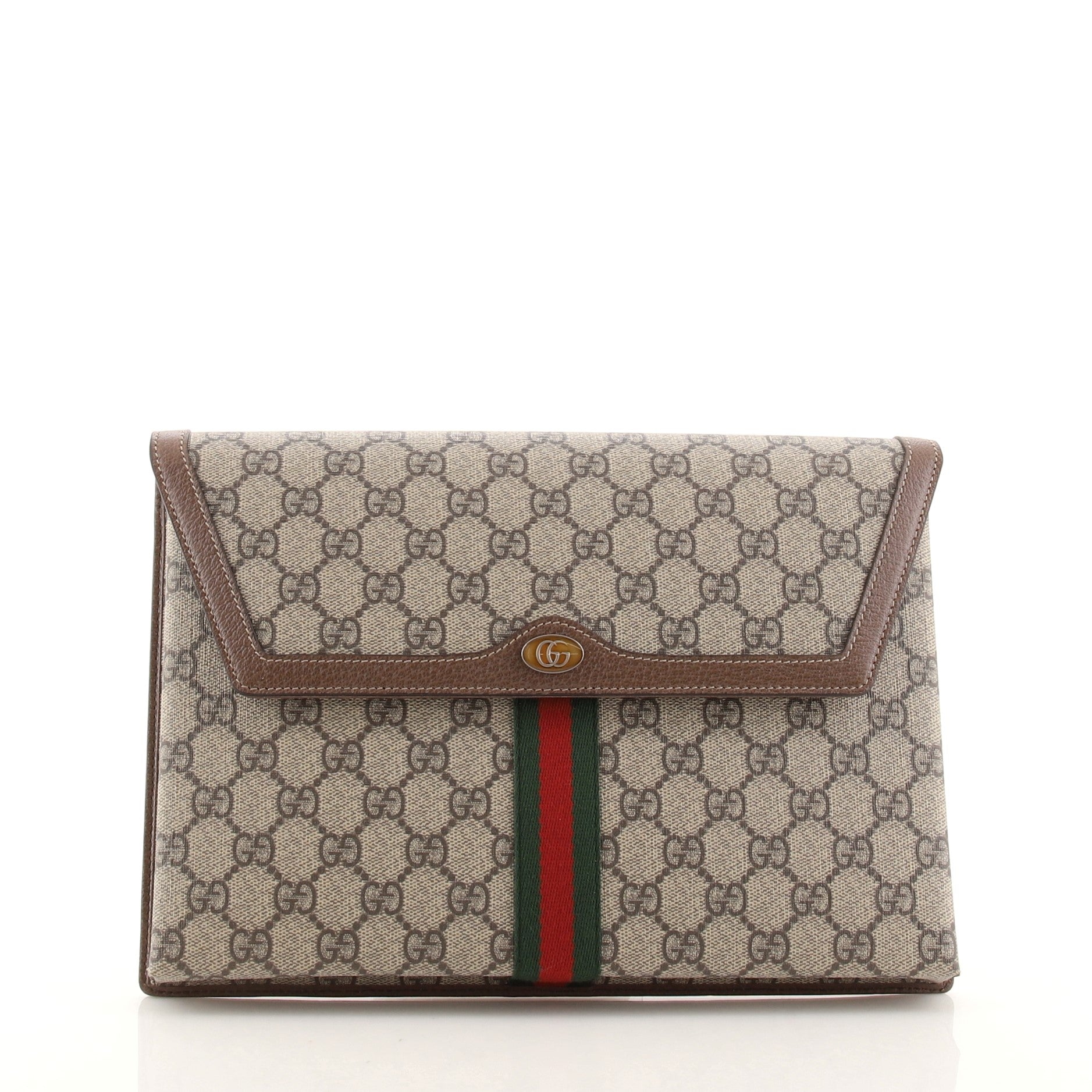 Ophidia Flap Clutch GG Coated Canvas Large