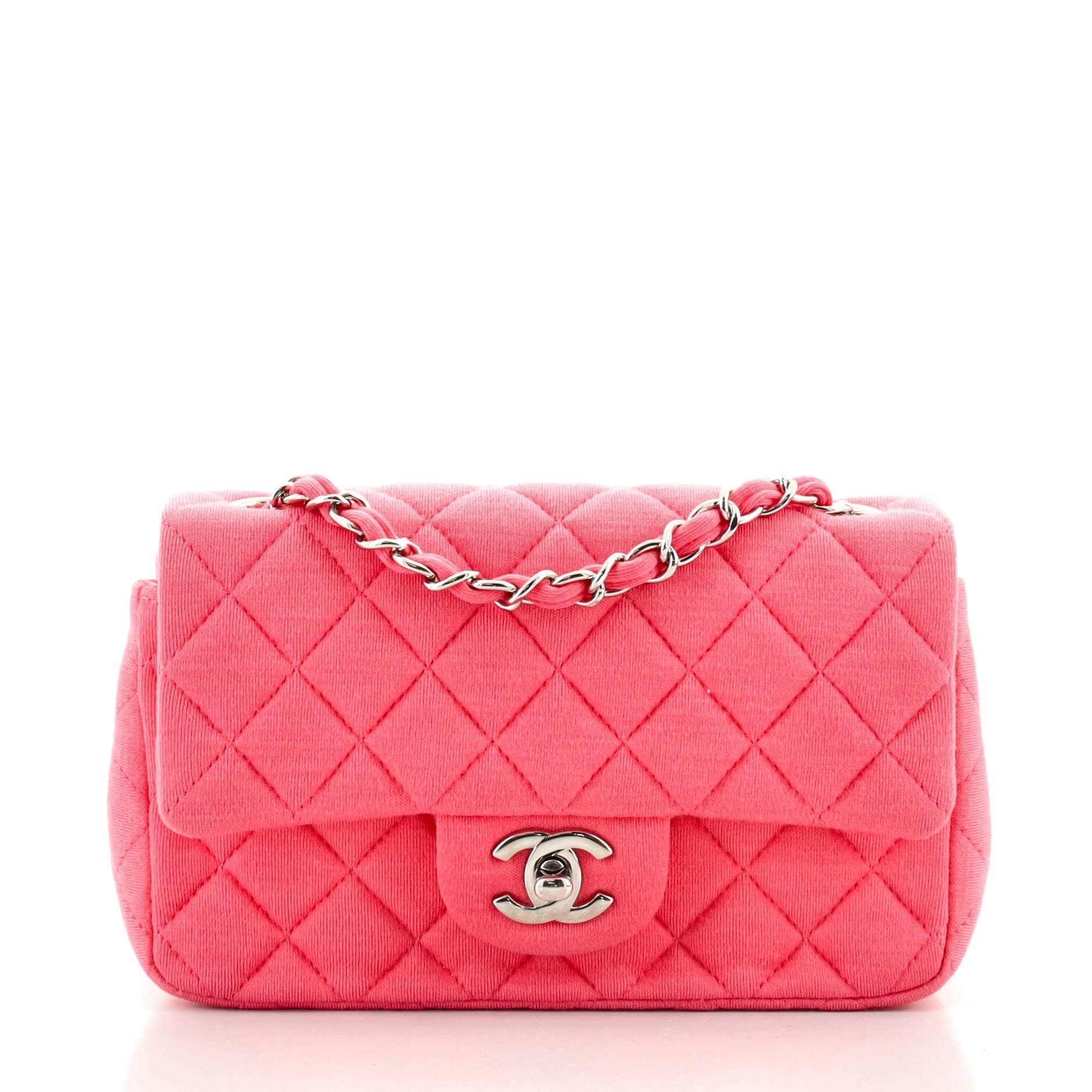 Classic Single Flap Bag Quilted Jersey Mini
