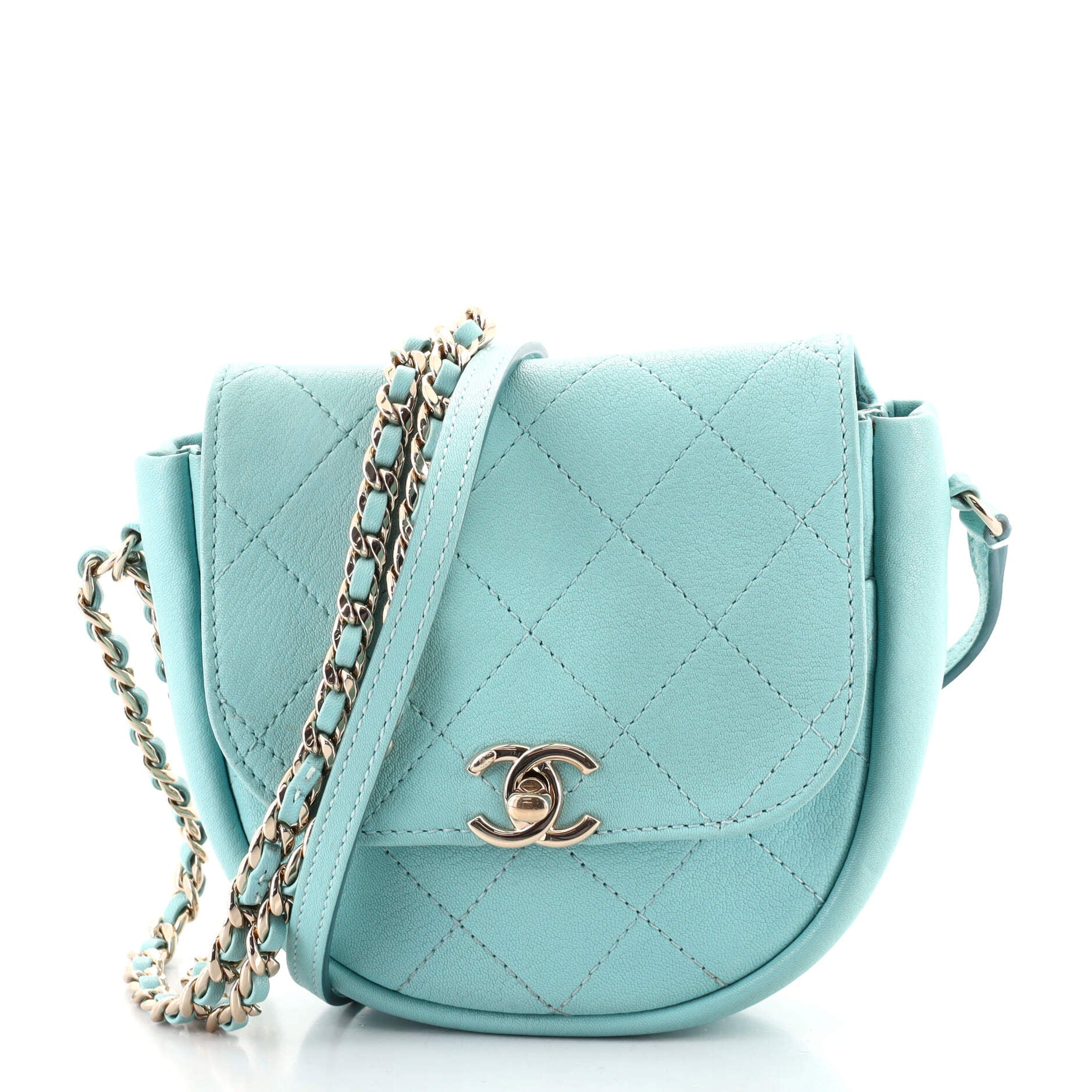 Casual Trip Messenger Bag Quilted Lambskin Mini