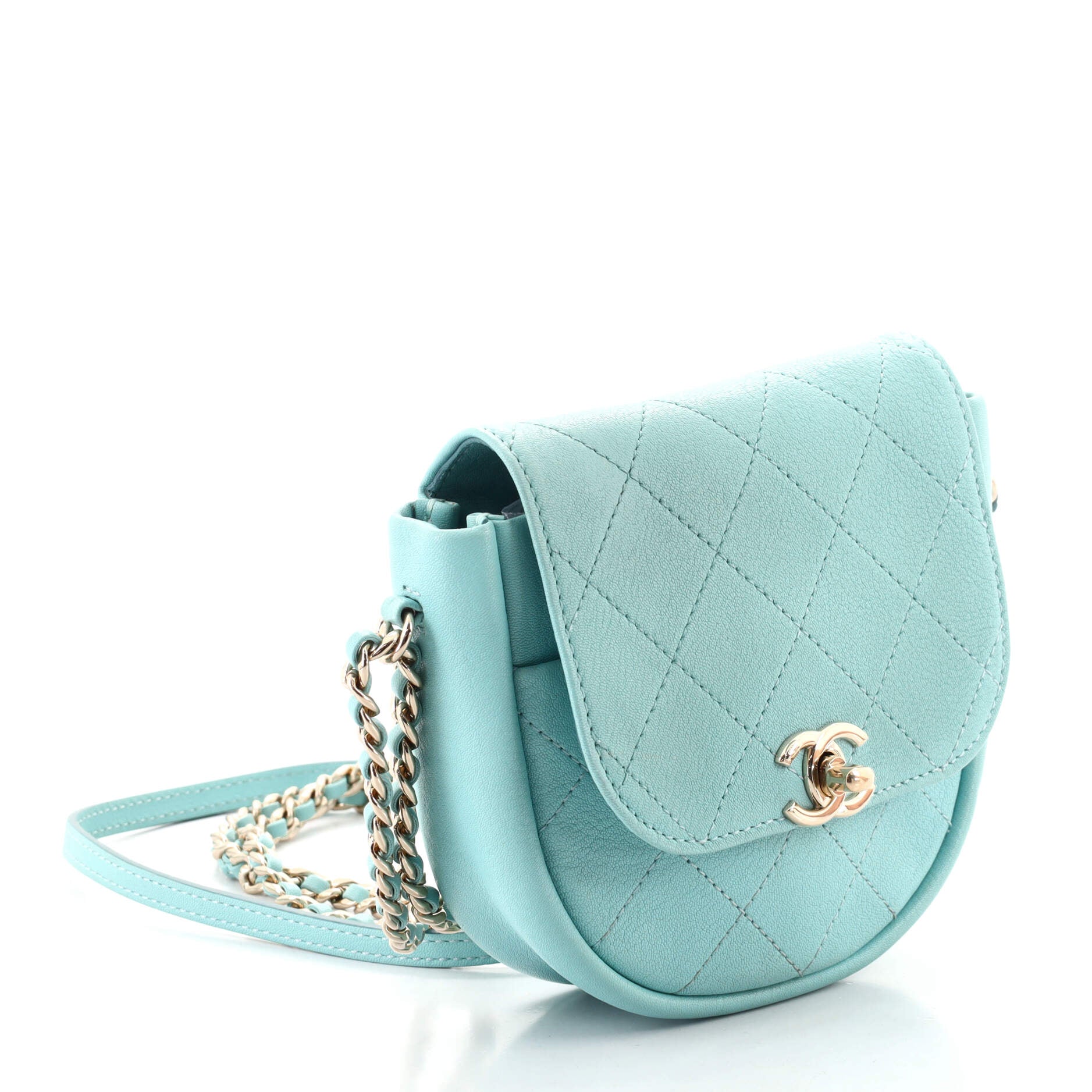 Casual Trip Messenger Bag Quilted Lambskin Mini