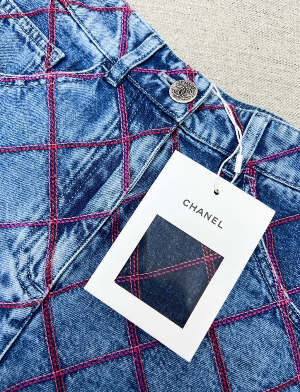 Chanel 22M Coco Beach Denim Jacket And Shorts