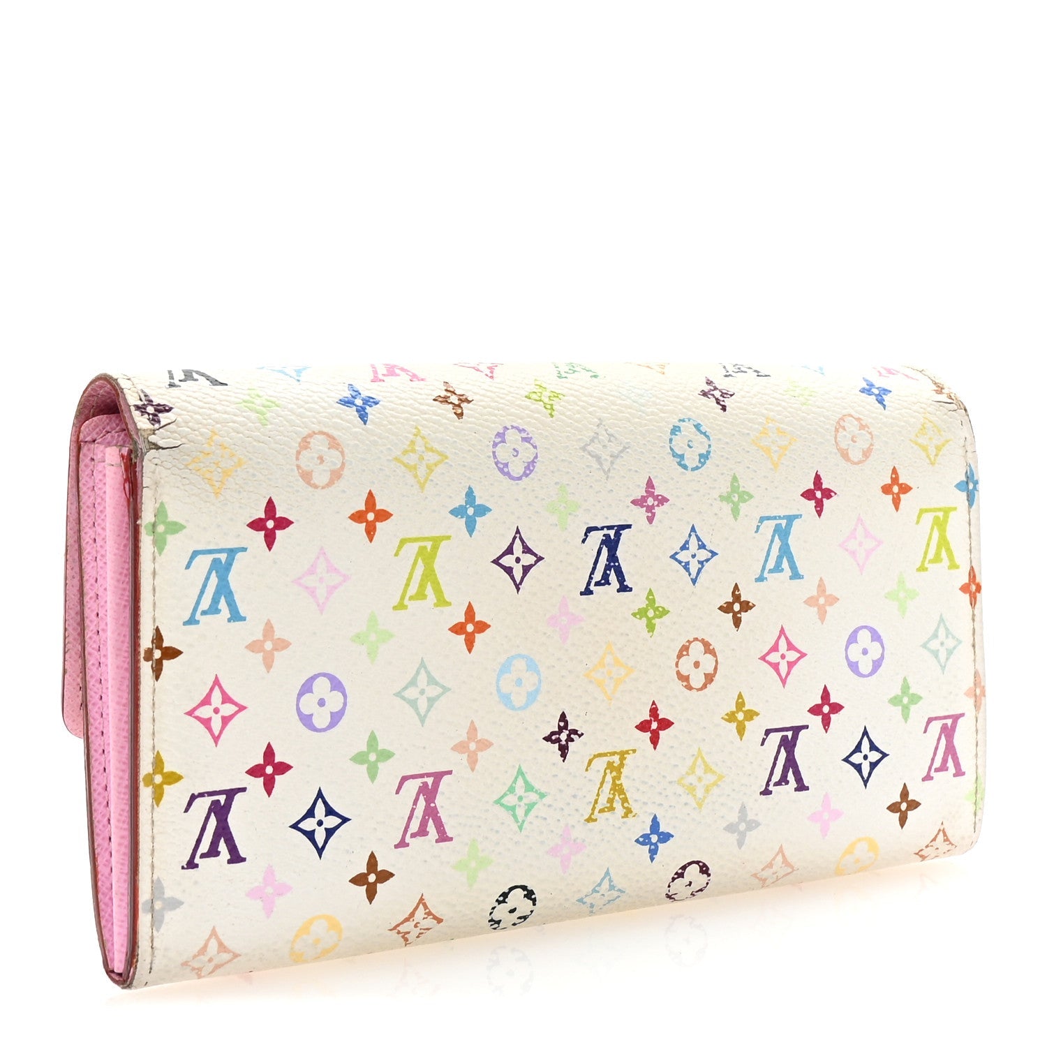 Monogram Multicolor Sarah Wallet White Litchi