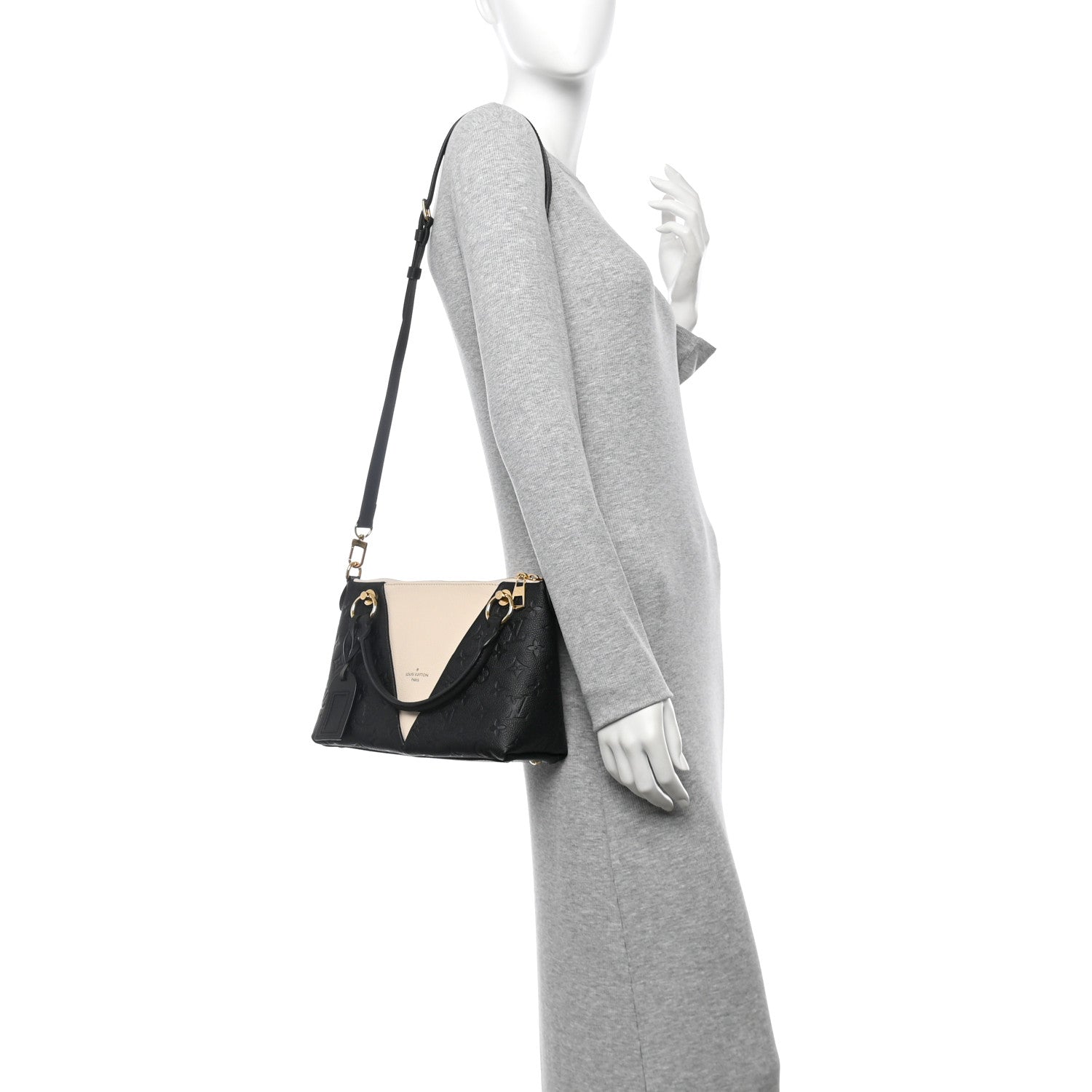 Empreinte V Tote BB Black Creme