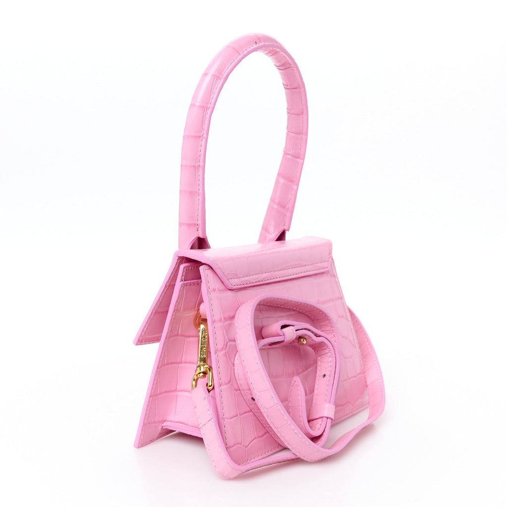 Calfskin Crocodile Embossed Le Chiquito Pink