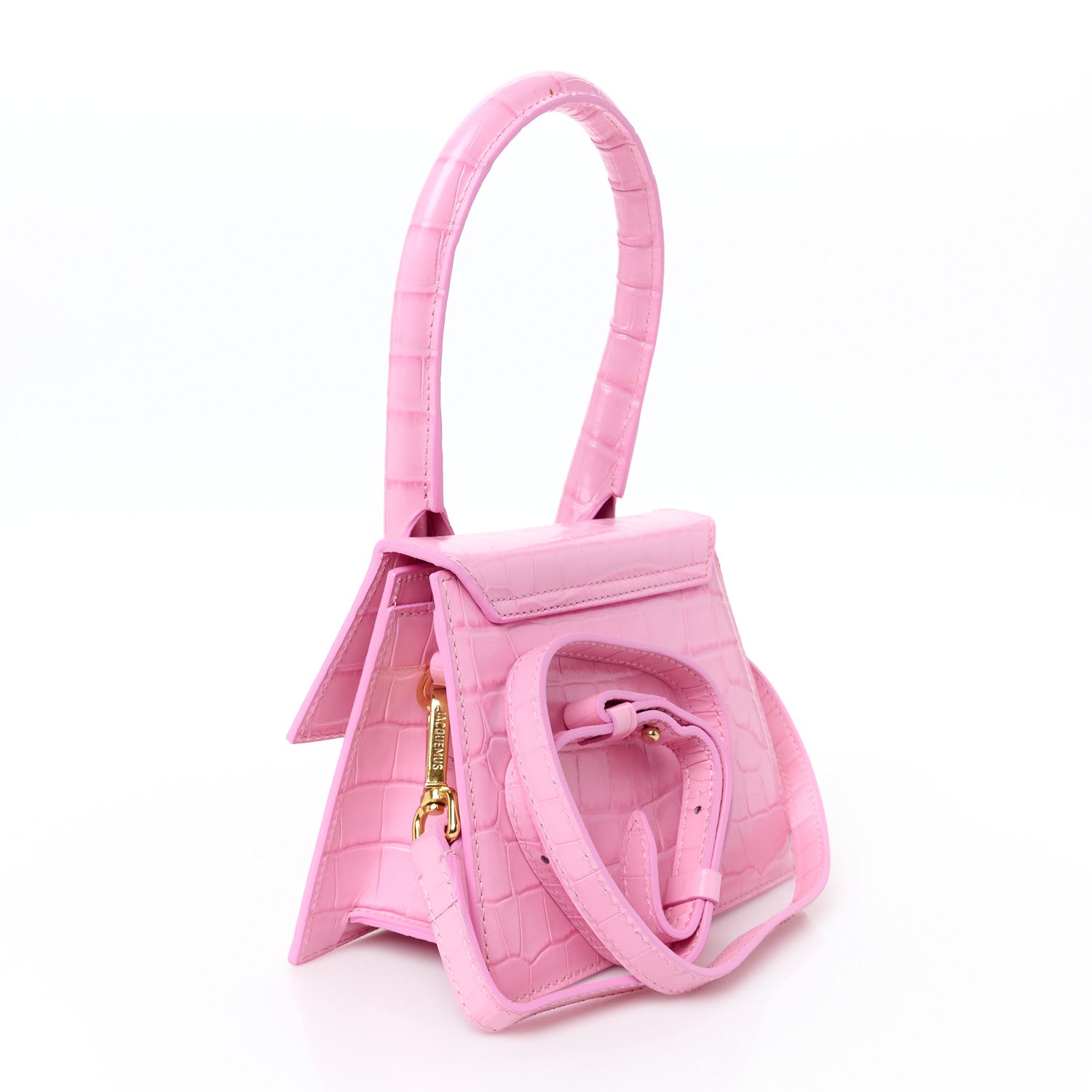 Calfskin Crocodile Embossed Le Chiquito Pink
