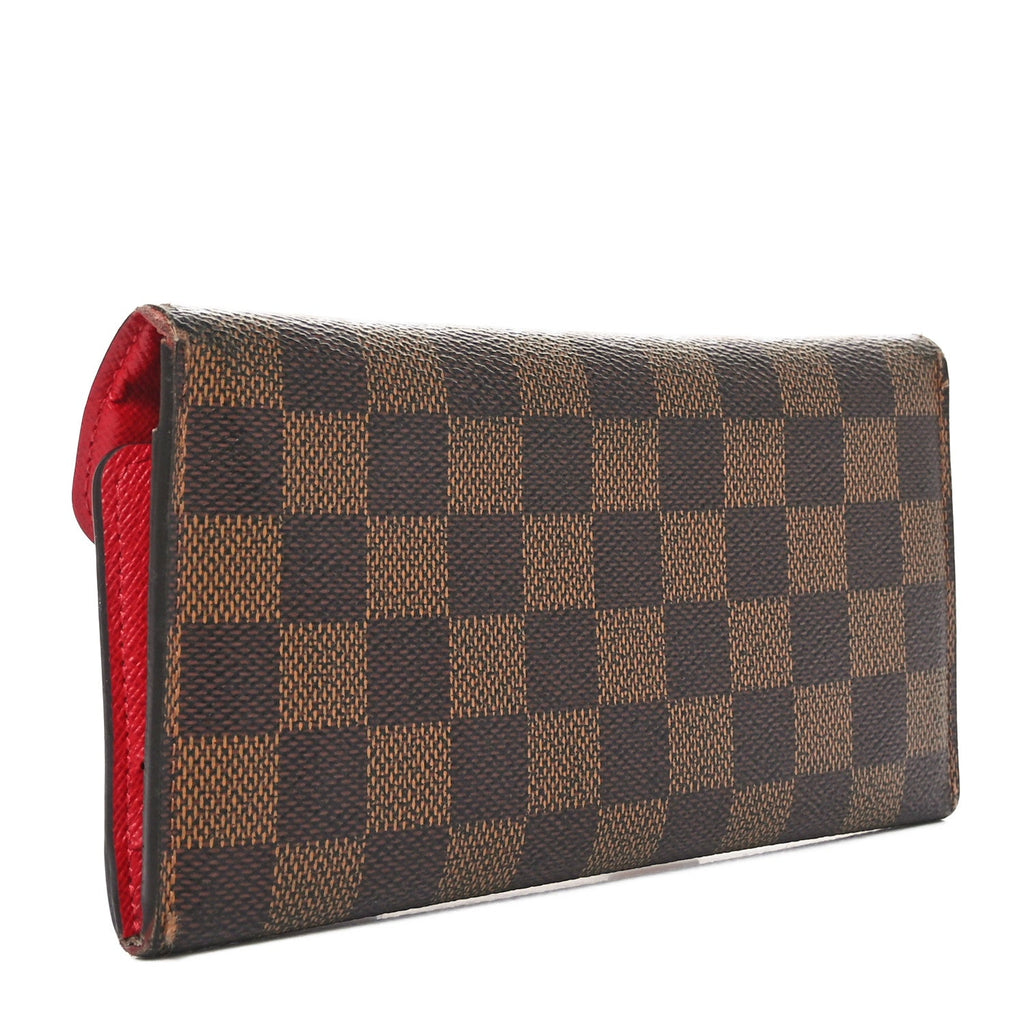 Damier Ebene Josephine Wallet Red