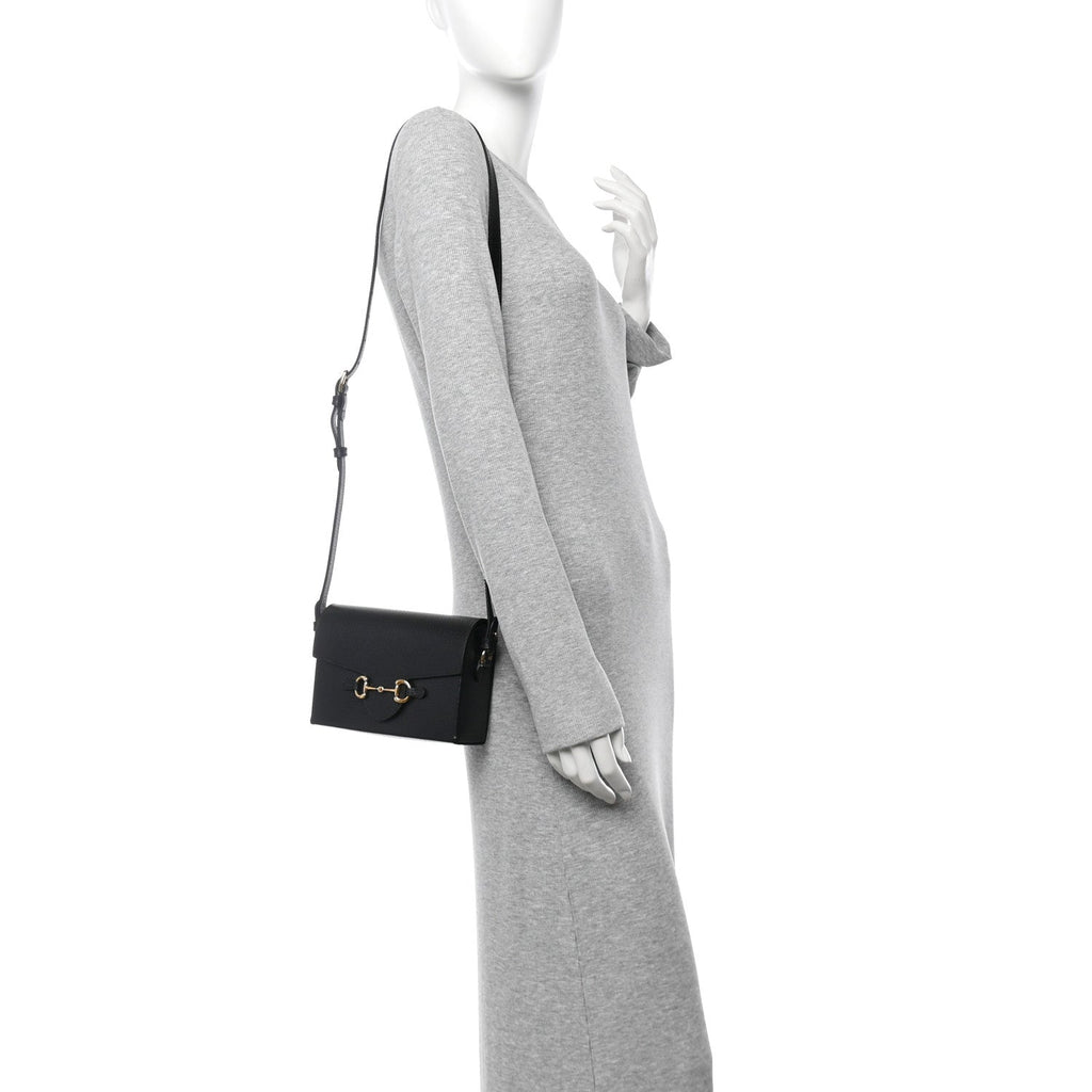 Calfskin Horsebit 1955 Shoulder Bag Black