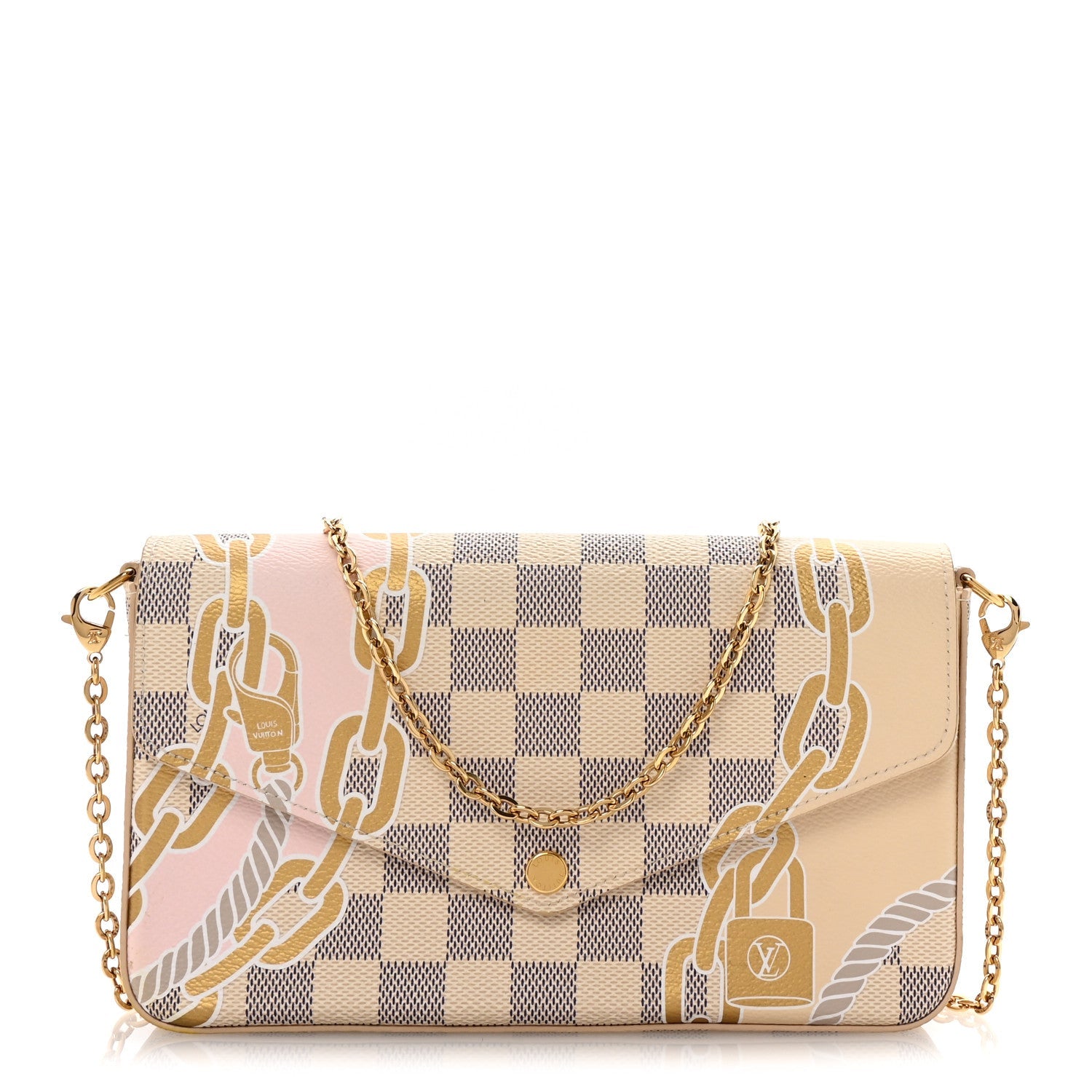 Damier Azur Nautical Pochette Felicie Chain Wallet