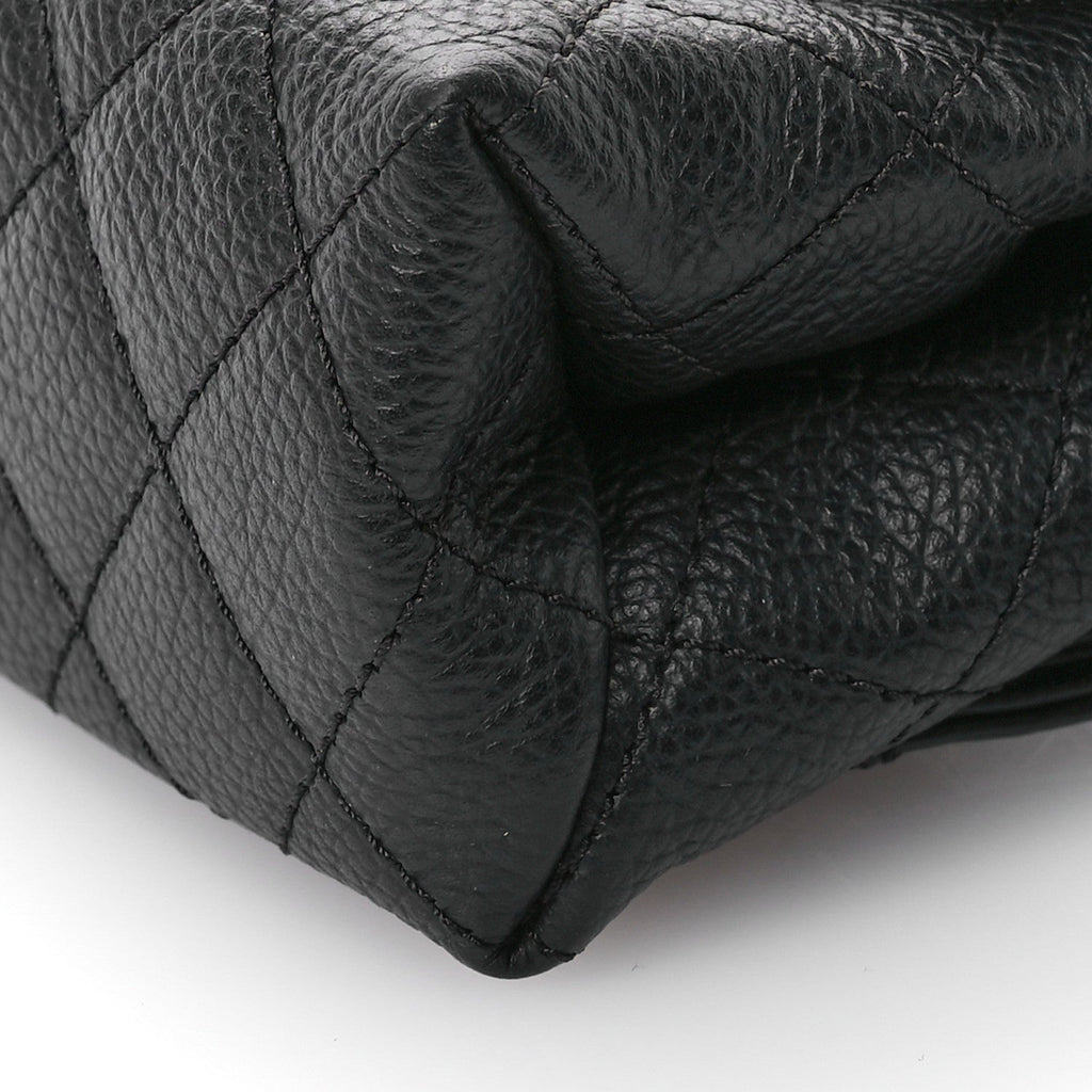Grained Calfskin Quilted 2.55 Reissue Flap Belt Bag Clutch  Black