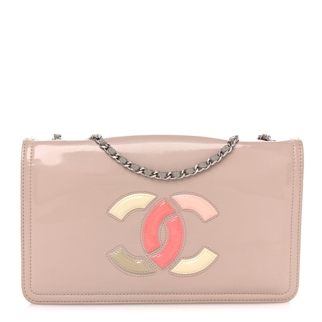 Vinyl Lipstick Flap Dark Beige