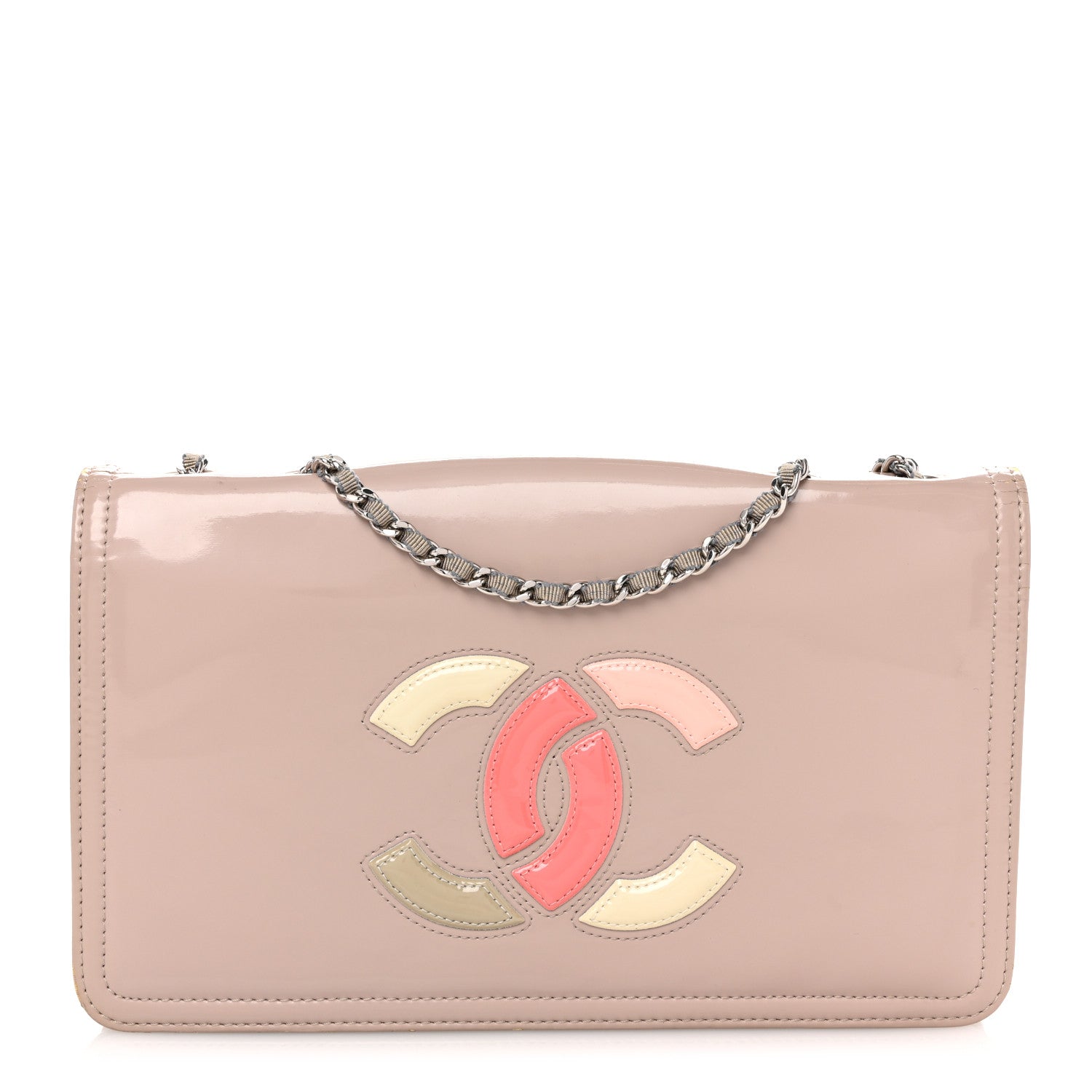 Vinyl Lipstick Flap Dark Beige