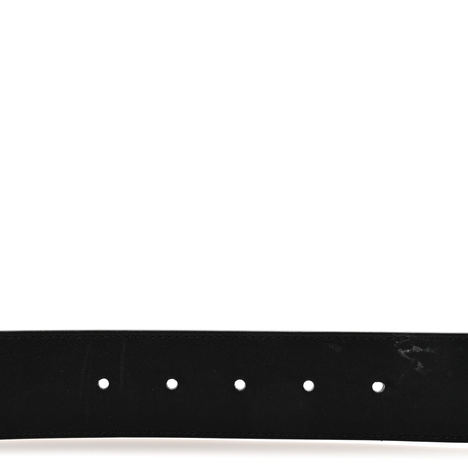 Moon Calfskin Pearl Double G Belt 70 28 Black Cream
