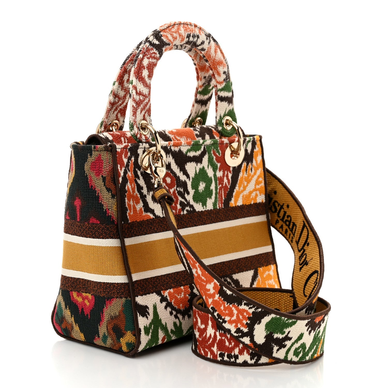 Canvas Embroidered Paisley Medium Lady D-Lite Multicolor