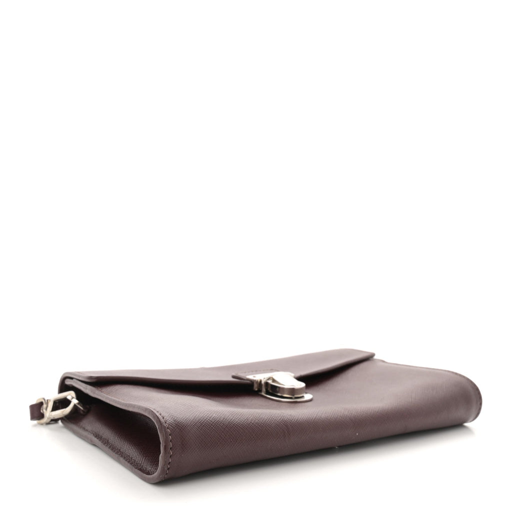 Saffiano Clutch Wristlet Burgundy