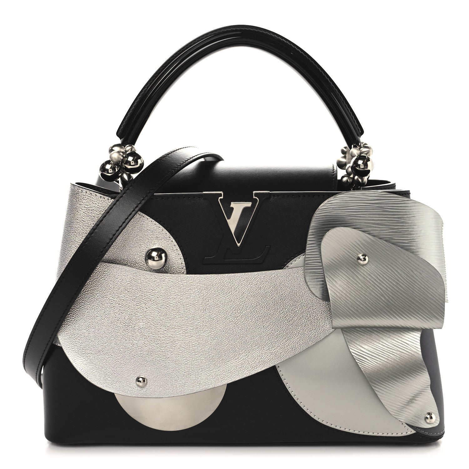 Calfskin Liu Wei Artycapucines Capucines PM Black Silver