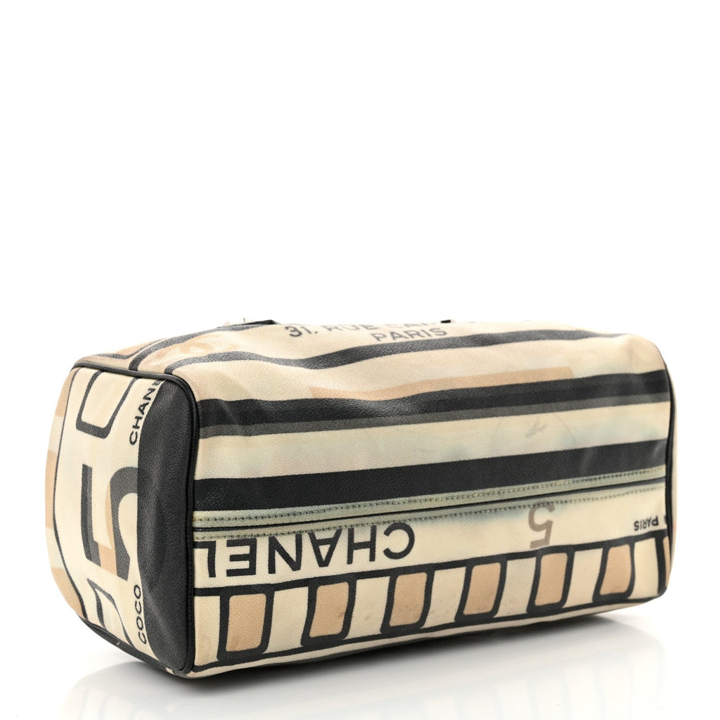 Coated Canvas Le Train Boston Bag Black