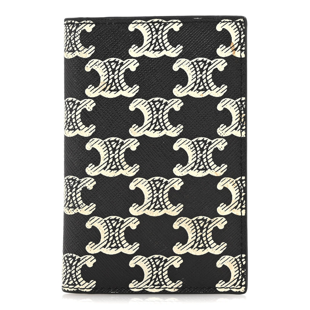 Triomphe Canvas Vertical  Holder Black White