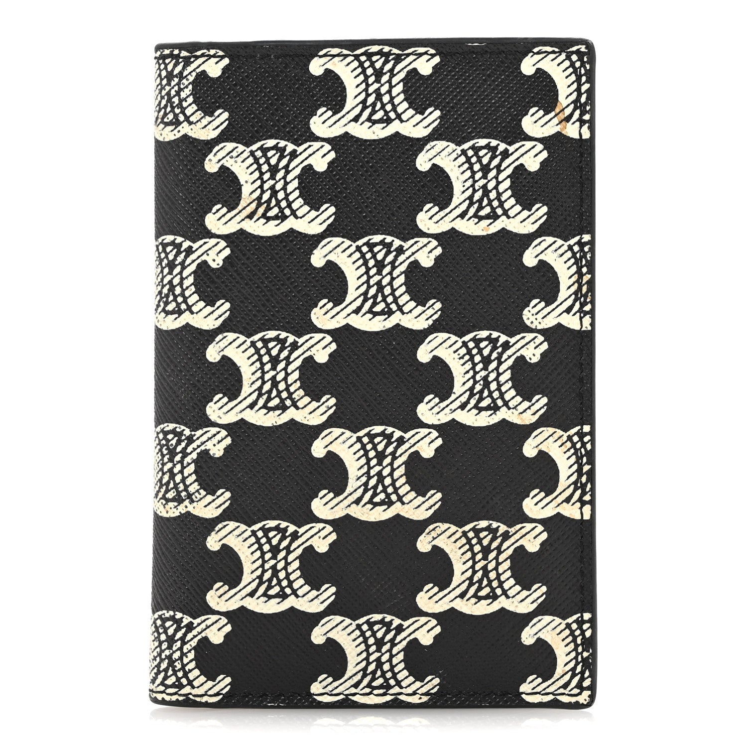 Triomphe Canvas Vertical  Holder Black White