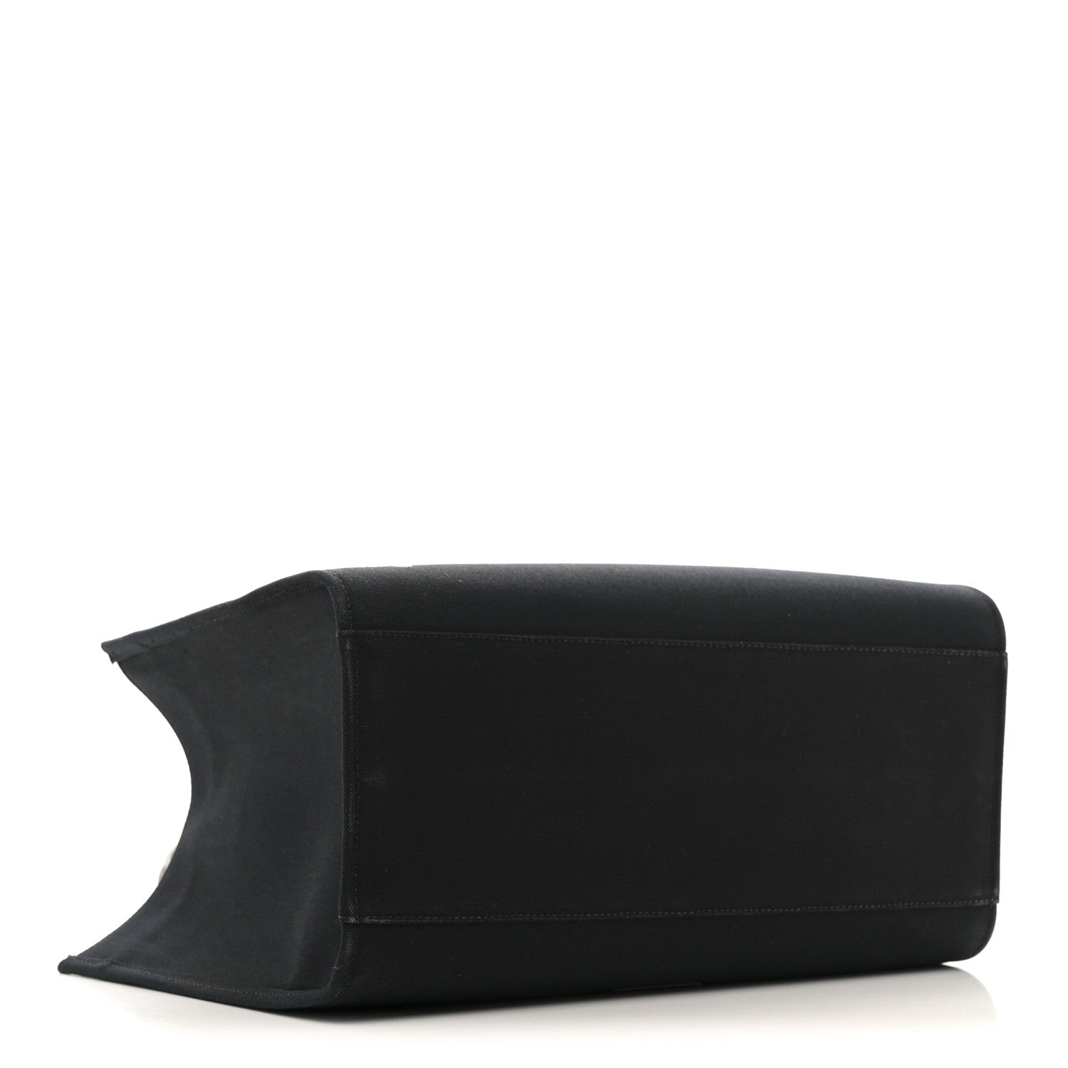 Canvas Suppler Calfskin Cabas GV Signature Tote Black