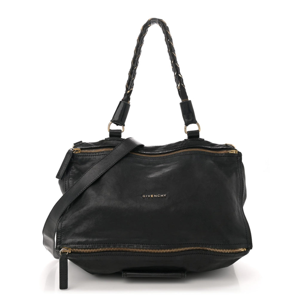 Calfskin Medium Braided Pandora Black