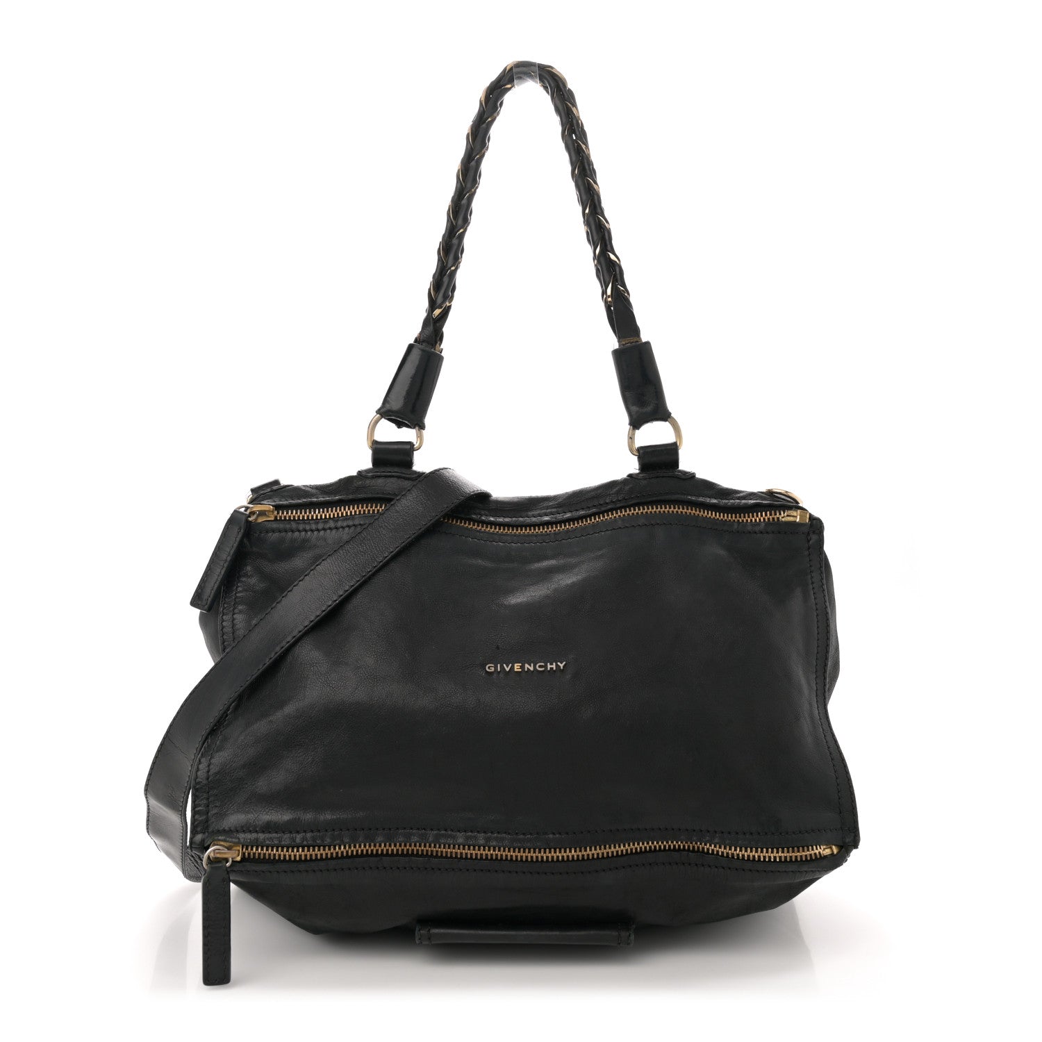 Calfskin Medium Braided Pandora Black