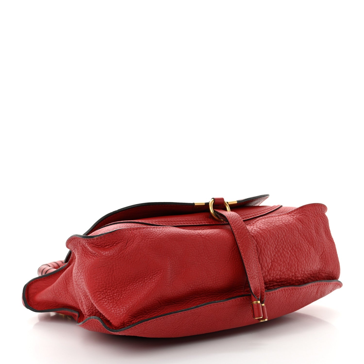 Calfskin Medium Marcie Satchel Peony Red