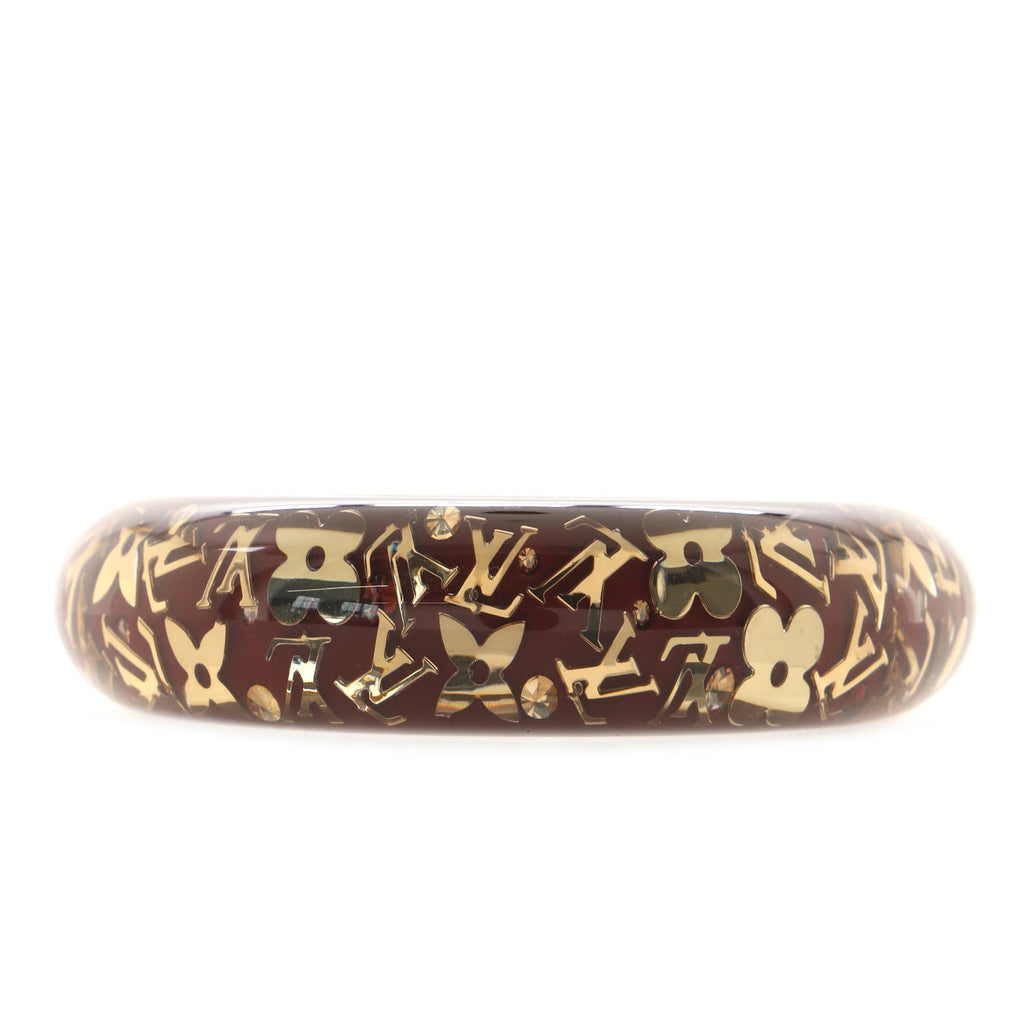 Inclusion Bangle Bracelet Resin with Crystals GM