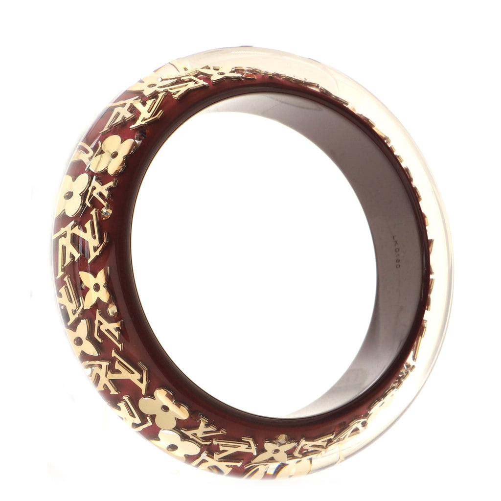 Inclusion Bangle Bracelet Resin with Crystals GM