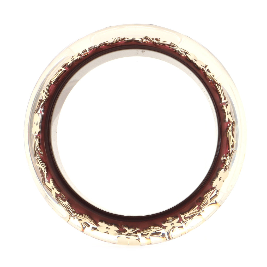 Inclusion Bangle Bracelet Resin with Crystals GM