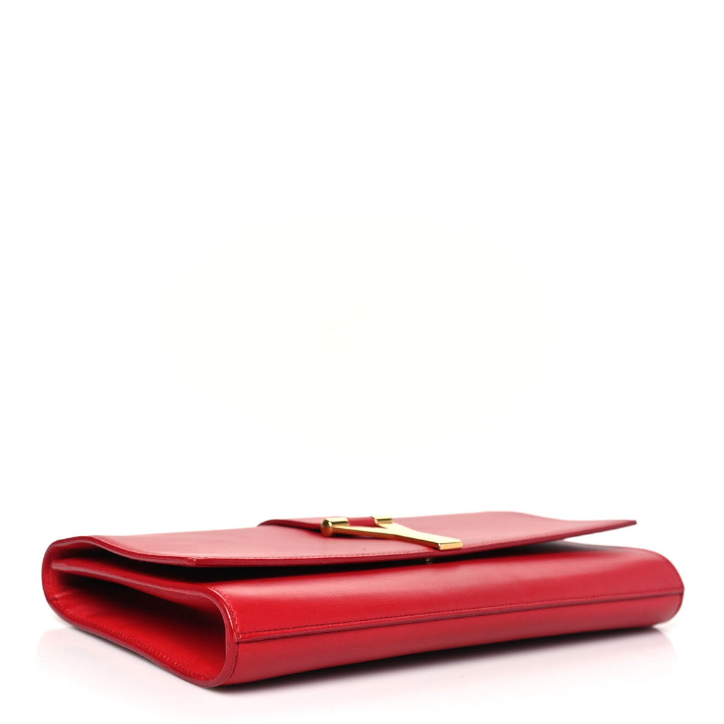 Calfskin Classic Y Ligne Clutch Red