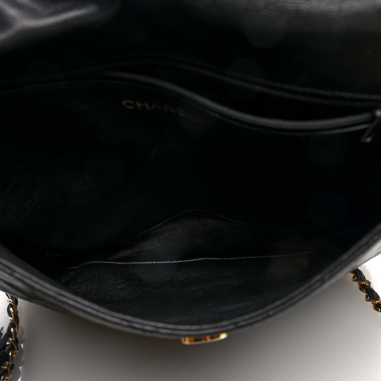 Lambskin Quilted CC Tassel Shoulder Flap Bag Black