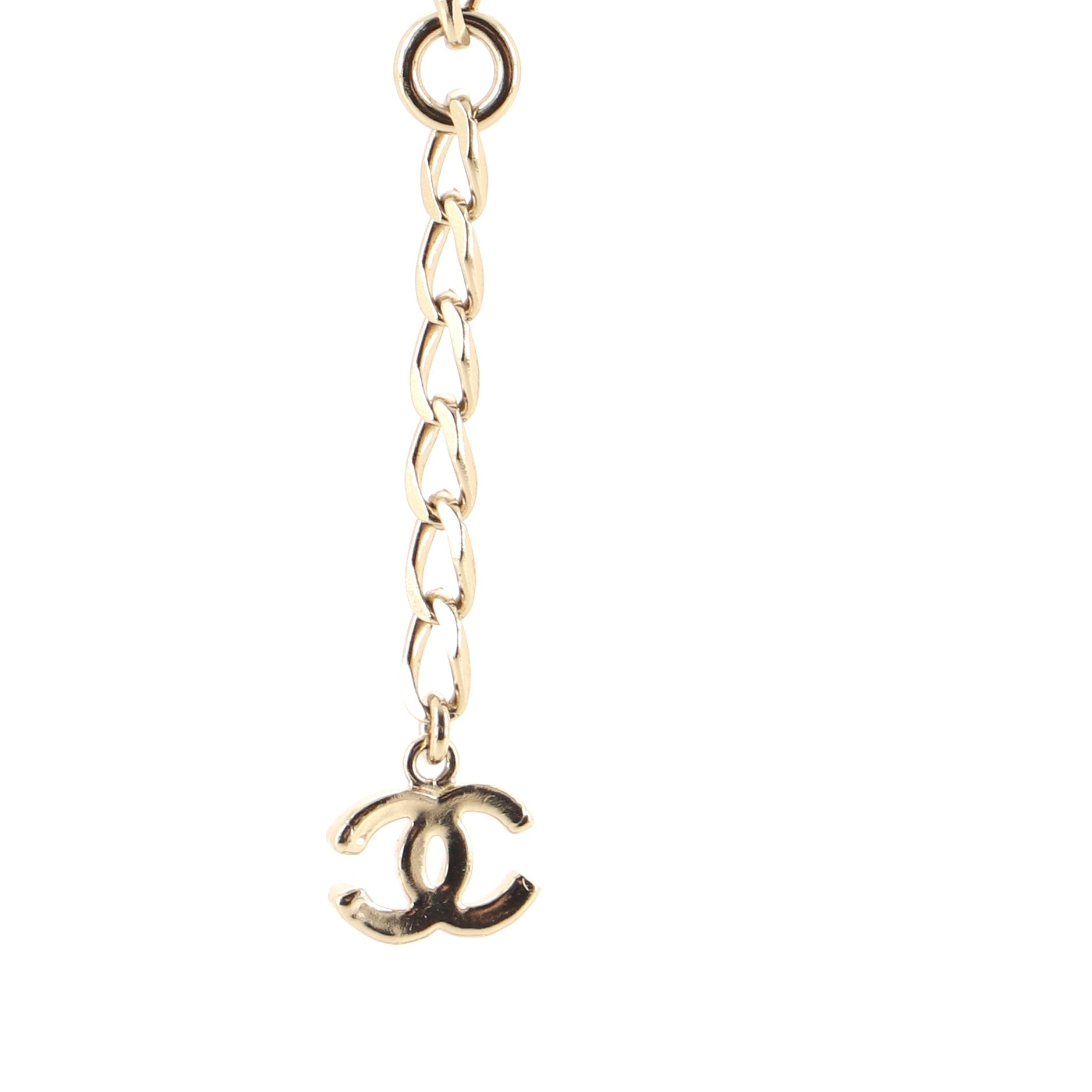 Chain Link ID Bracelet Metal and Leather with Crystals