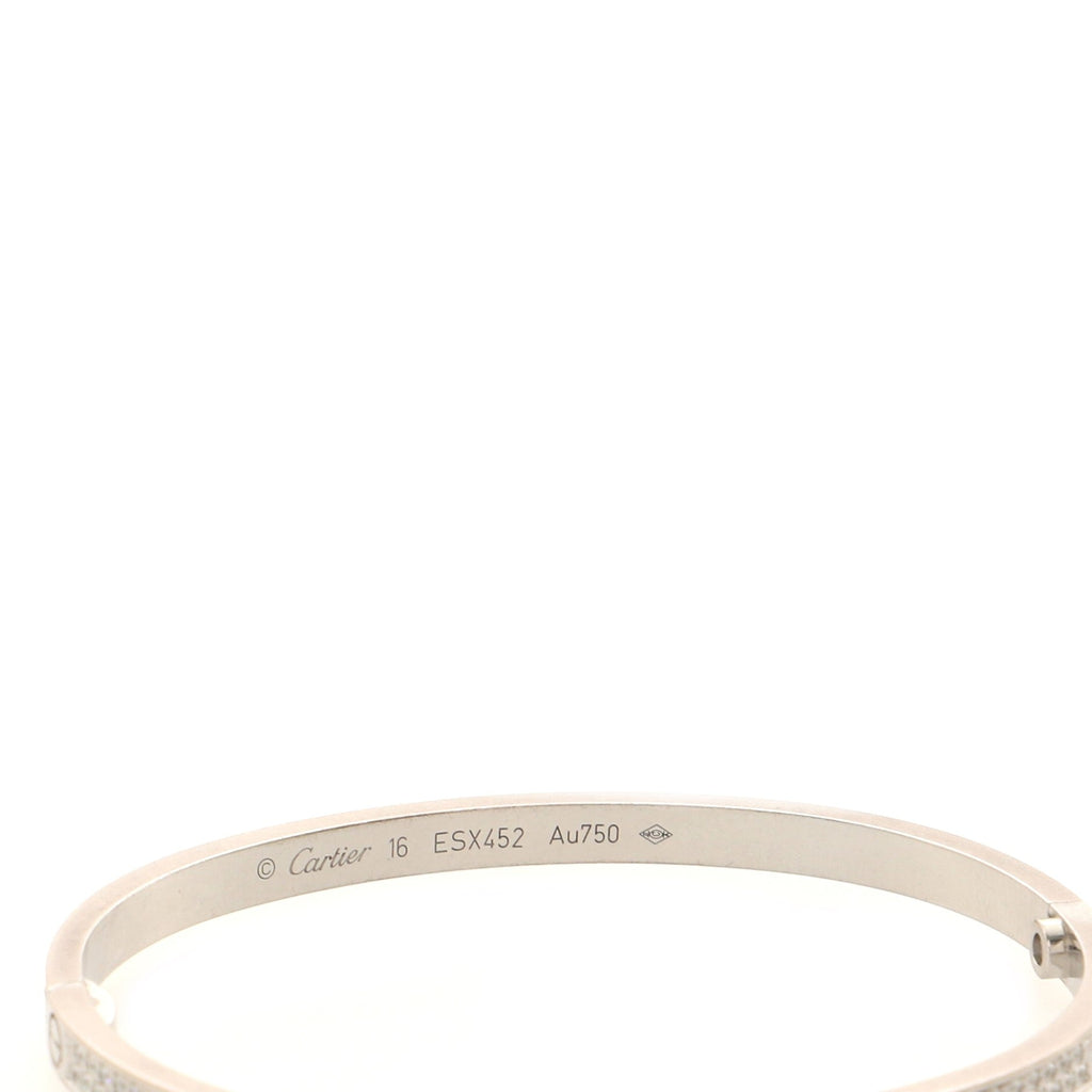 Love Bracelet 18K White Gold with Pave Diamonds Small