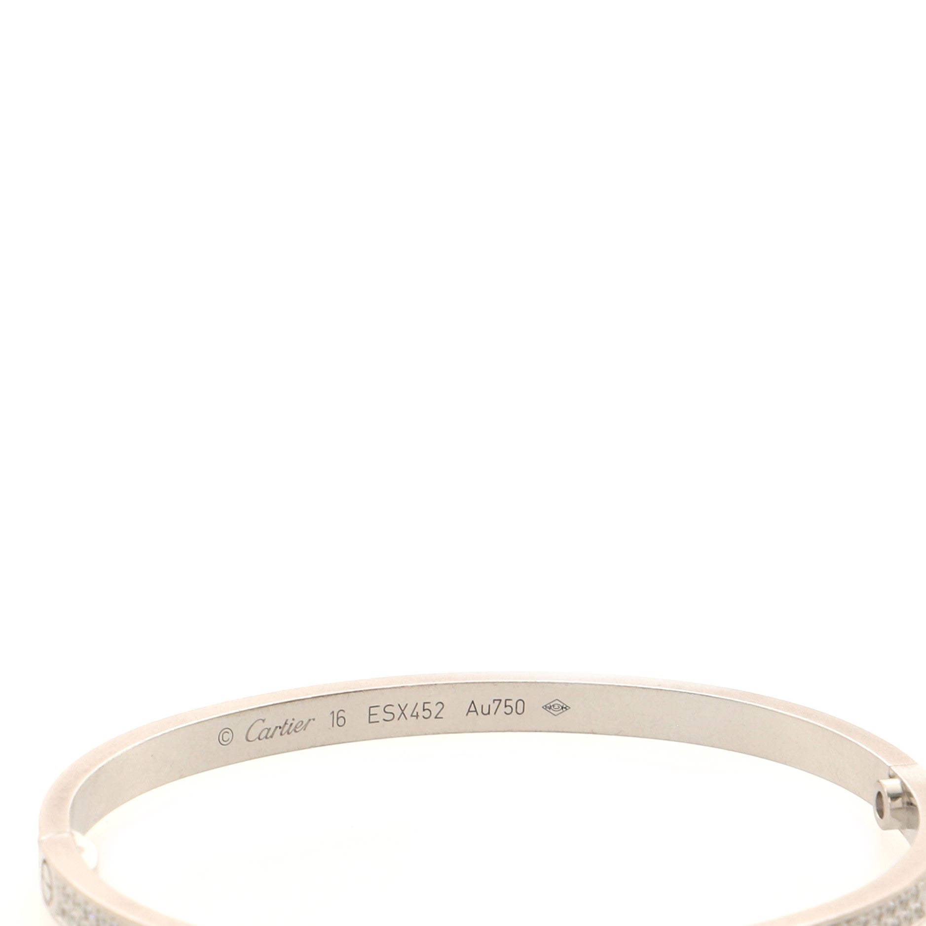 Love Bracelet 18K White Gold with Pave Diamonds Small