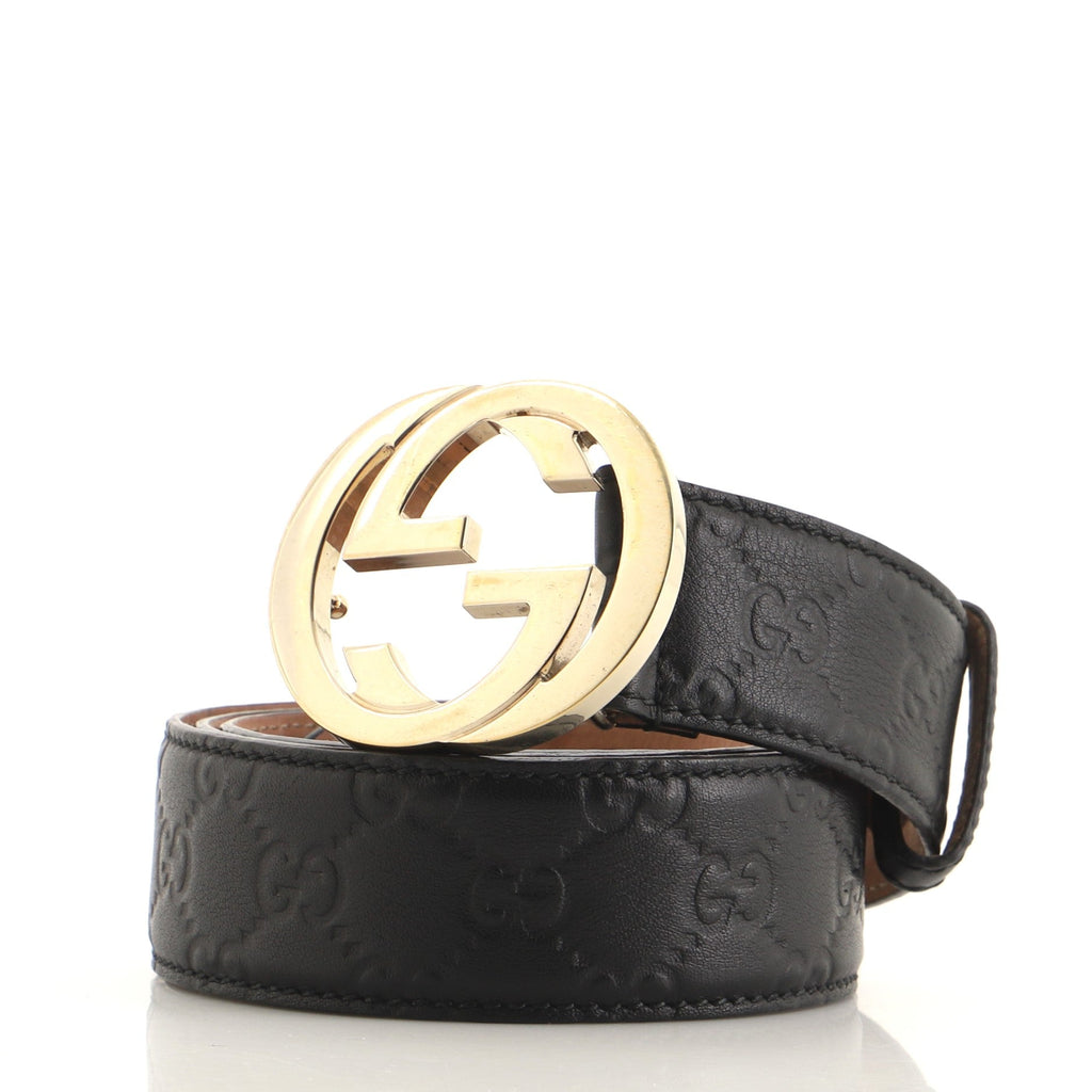Interlocking G Belt Guccissima Leather Wide 105